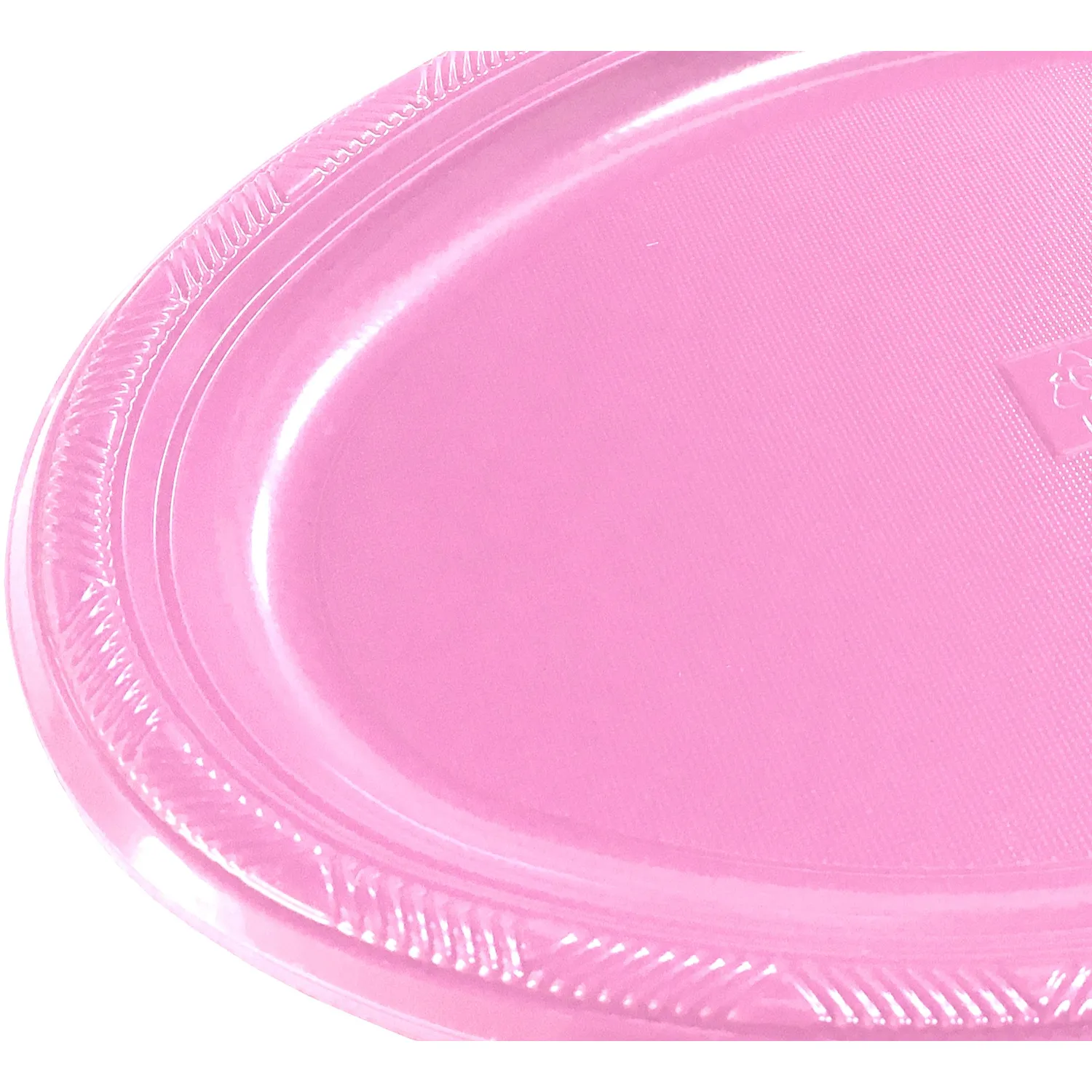 BANDEJA OVALADA GRANDE ROSADO X3 UNI - 1