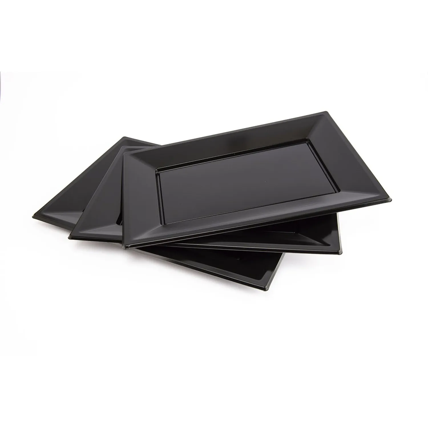 BANDEJA RECTANGULAR GRANDE NEGRO X3 UNI - 1