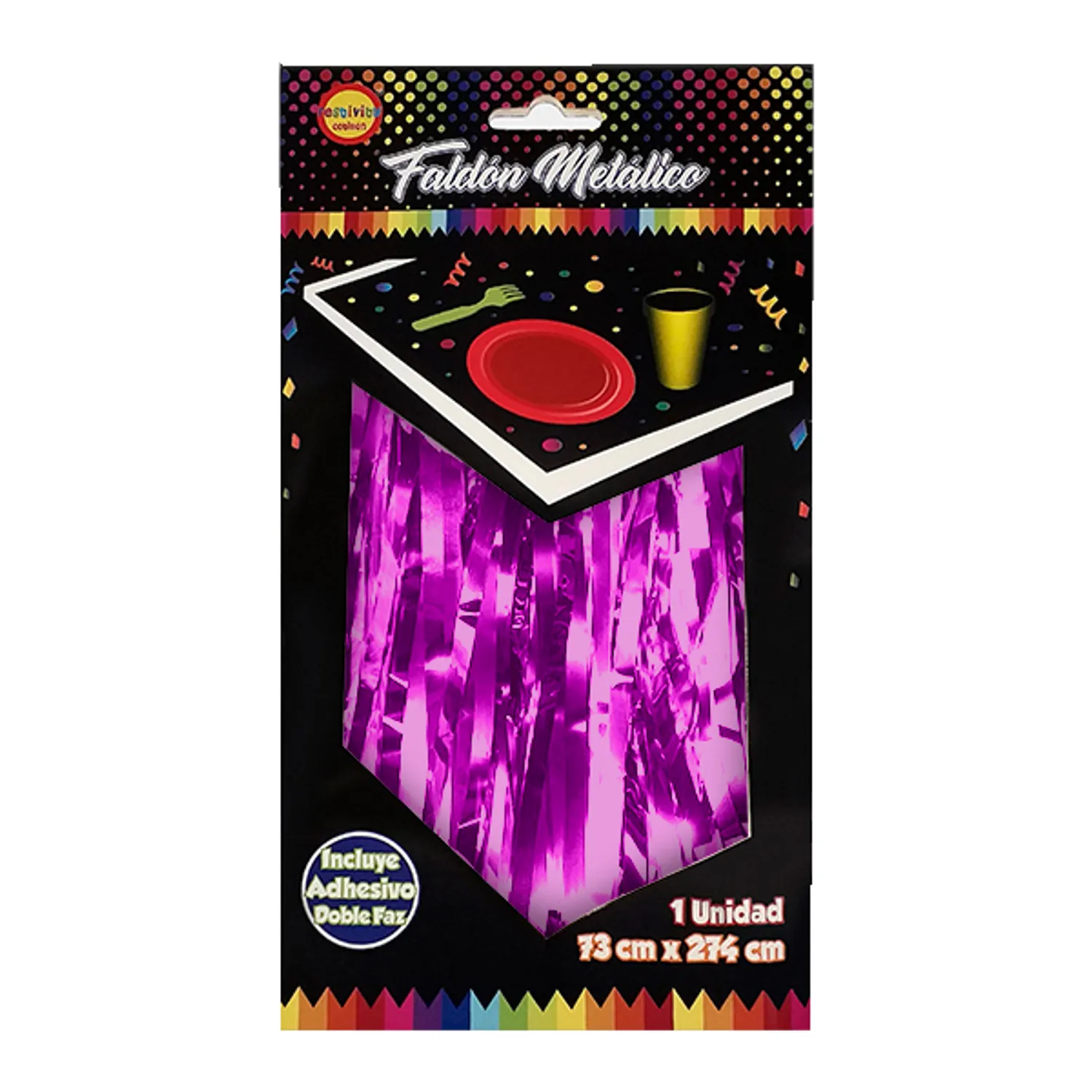 FALDON MESA METALICO 2.74 MT X 73 CM FUCSIA X1 UNI - 1