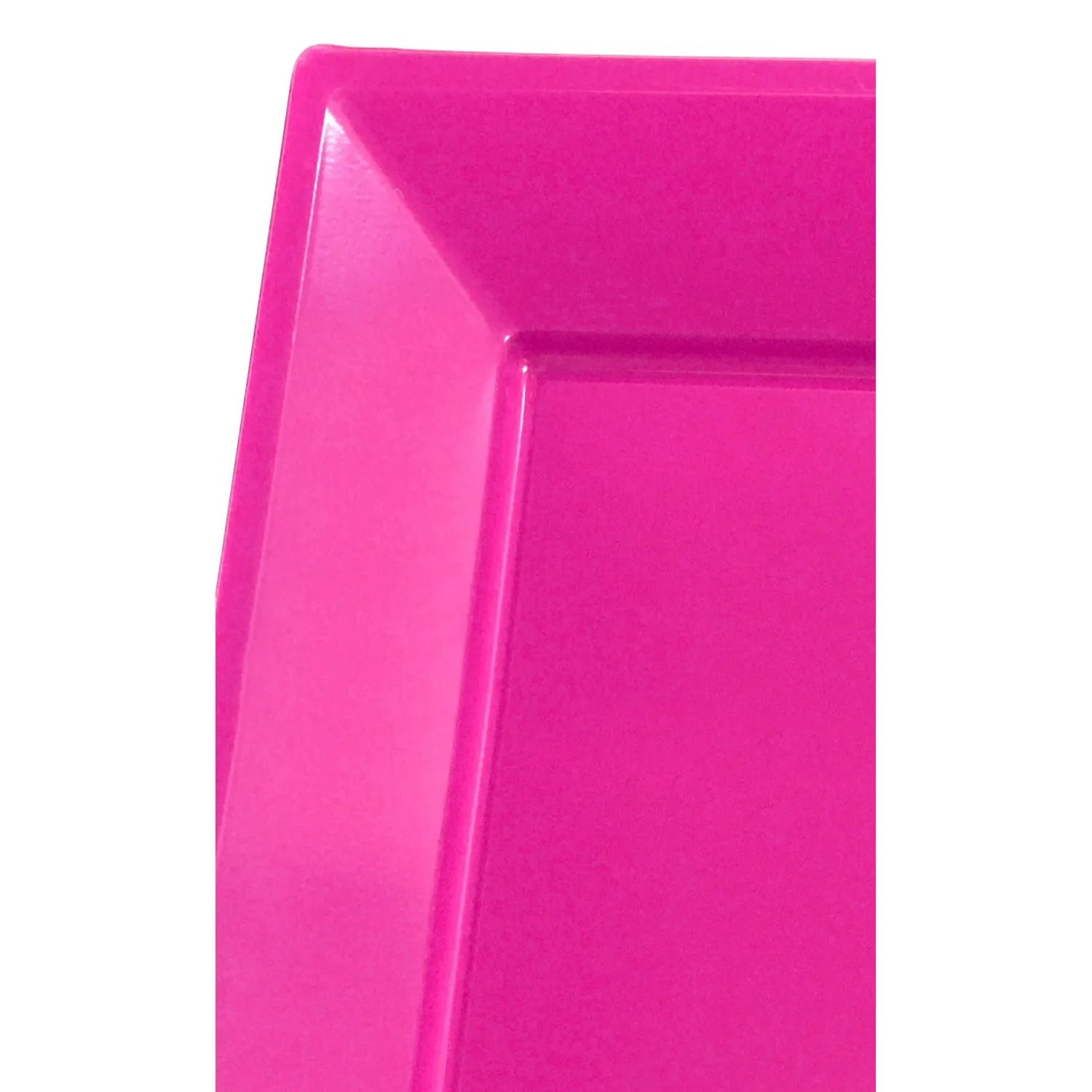 BANDEJA RECTANGULAR GRANDE ROSADO FUERTE X3 UNI - 1
