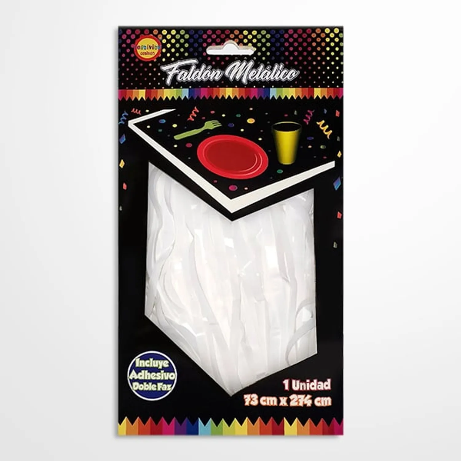 FALDON MESA PASTEL 2.74 MT X 73 CM BLANCO X1 UNI - 1