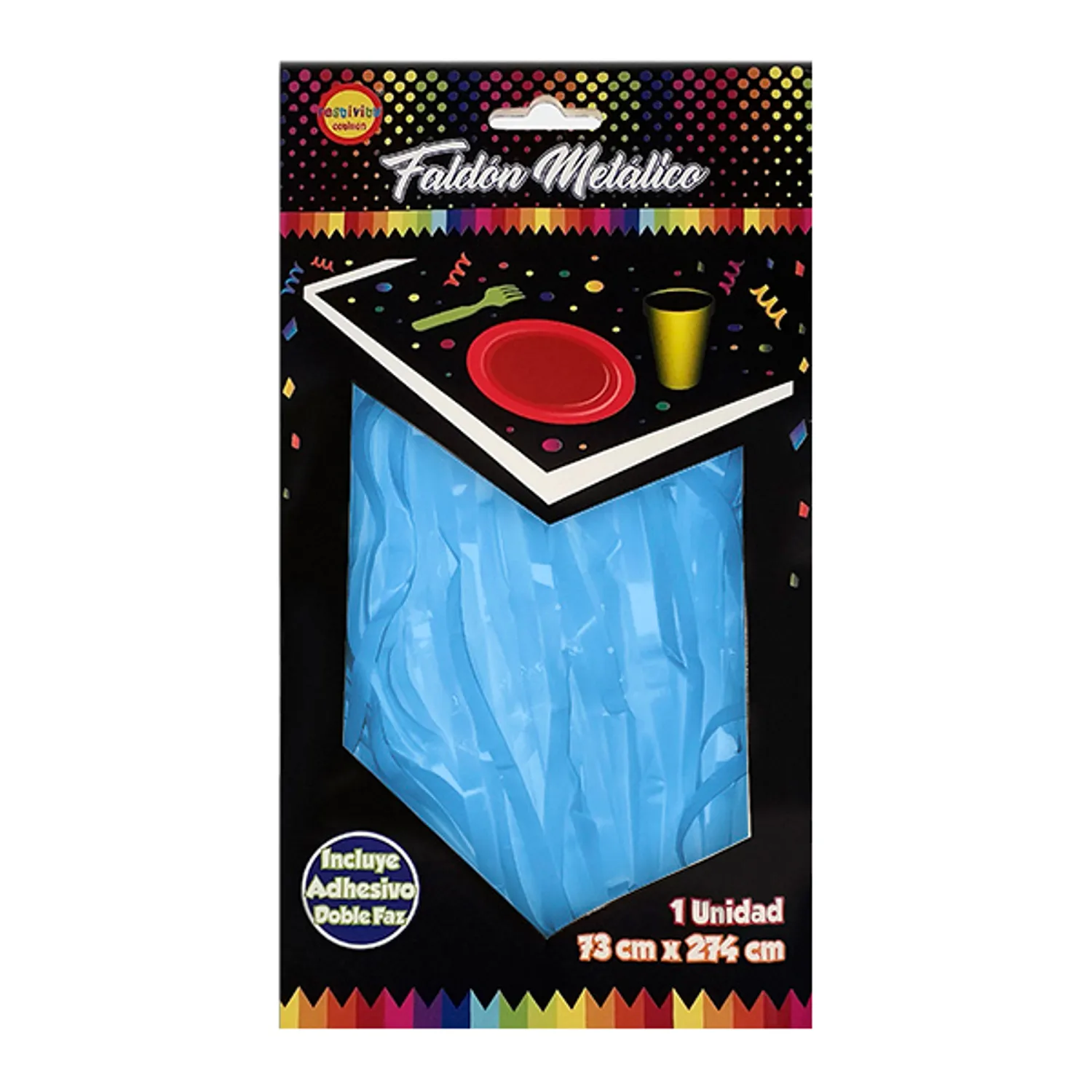 FALDON MESA PASTEL 2.74 MT X 73CM CELESTE X1 UNI - 1