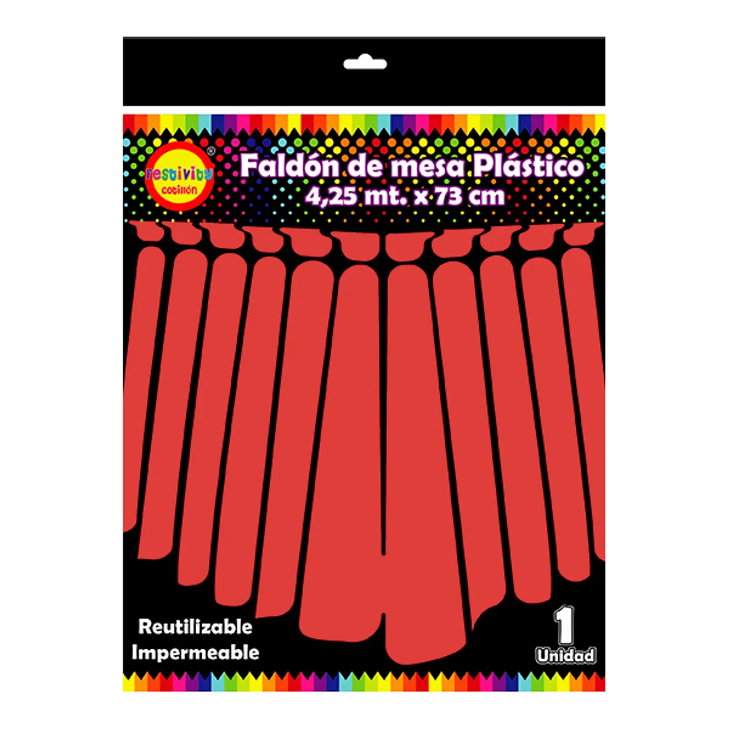 FALDON MESA ROJO 4.25 MT X 73 CM X1 UNI - 1