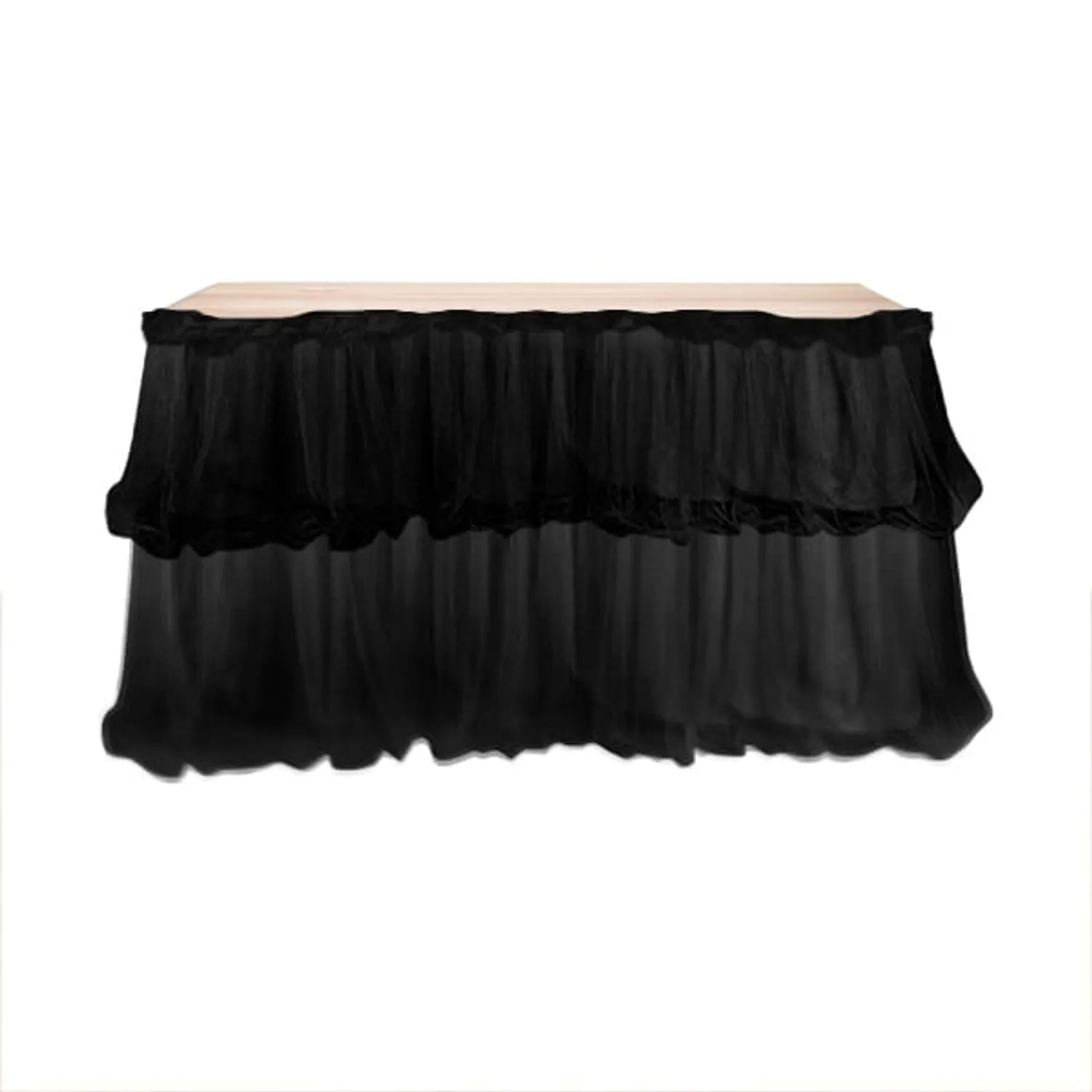 FALDON MESA TELA 150X70 CM NEGRO X1 UNI - 1
