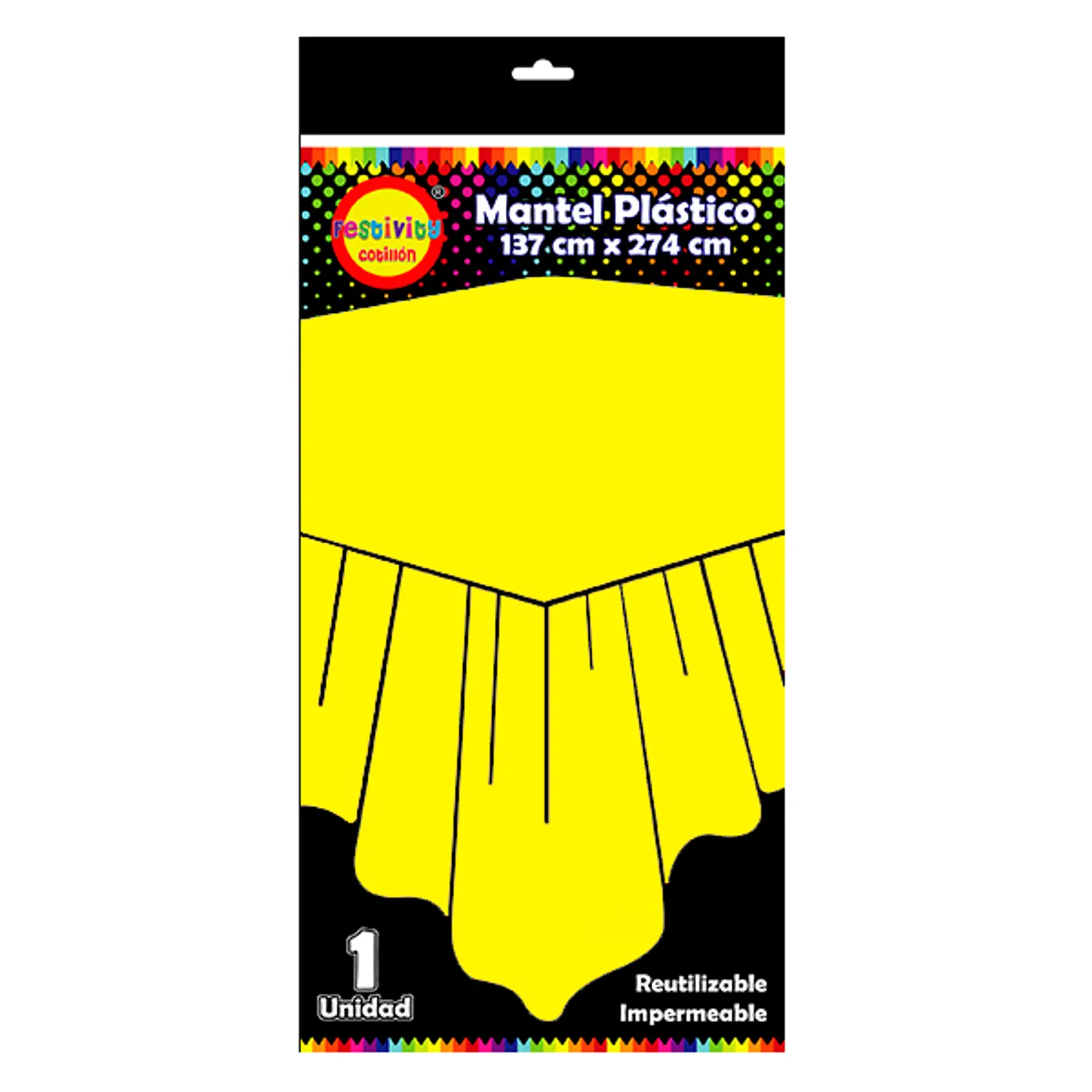 MANTEL REUTILIZABLE 137X274 CM AMARILLO X1 UNI - 1