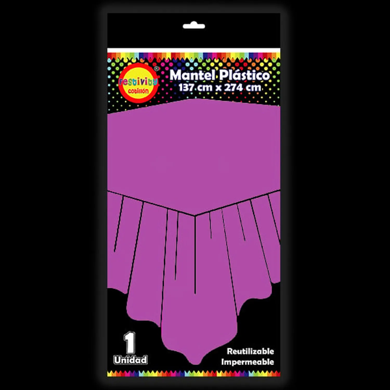 MANTEL REUTILIZABLE 137X274 CM FUCSIA X1 UNI - 1