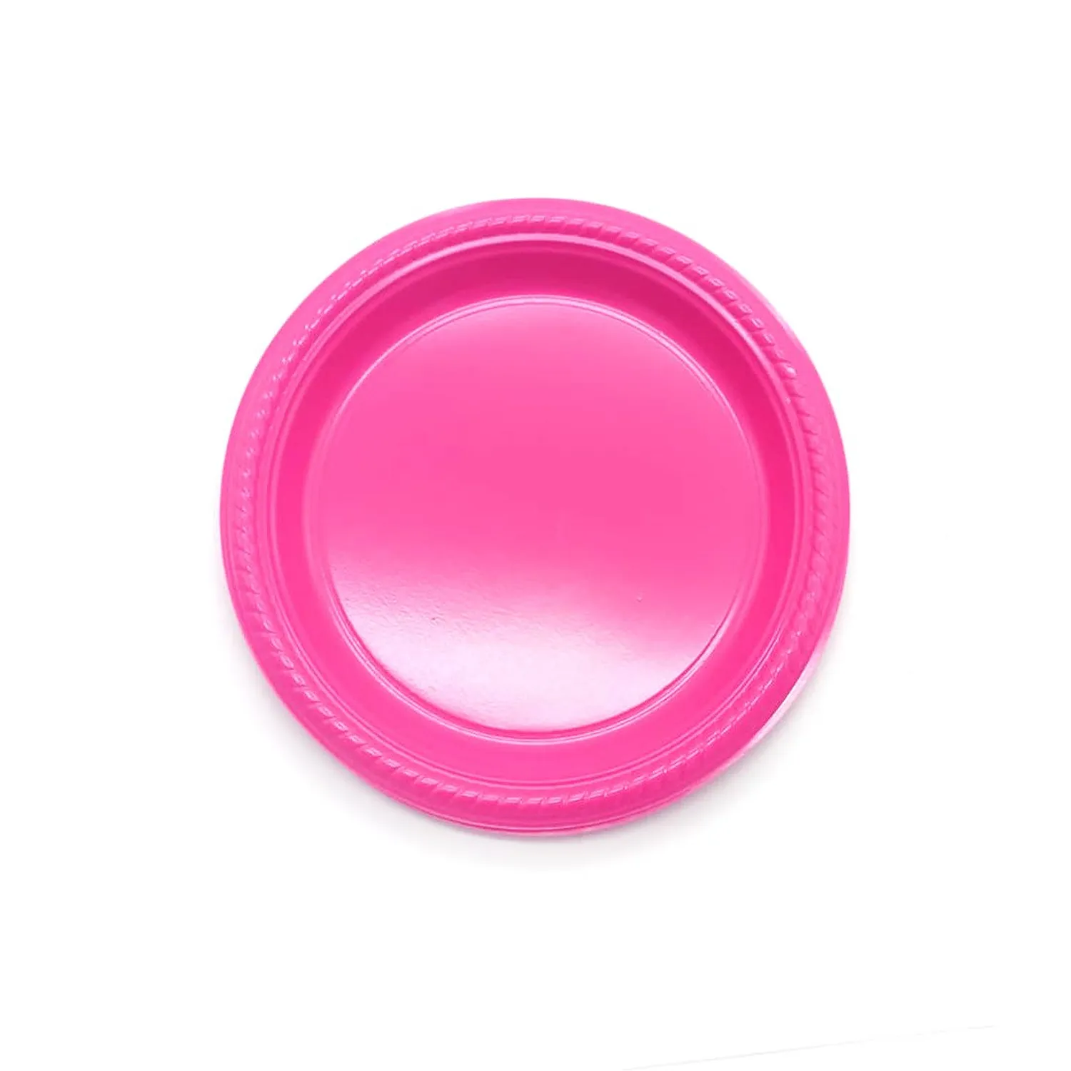 PLATO 7 PLASTICO FUCSIA X10 UNI - 1