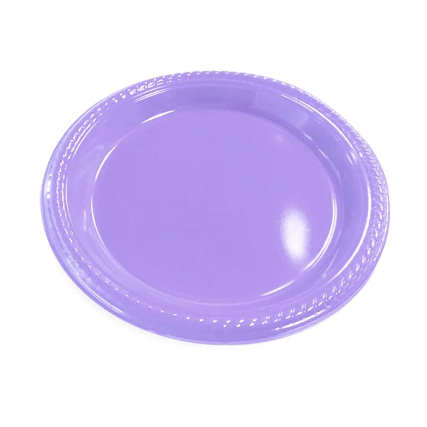 PLATO 7 PLASTICO LILA X10 UNI - 1