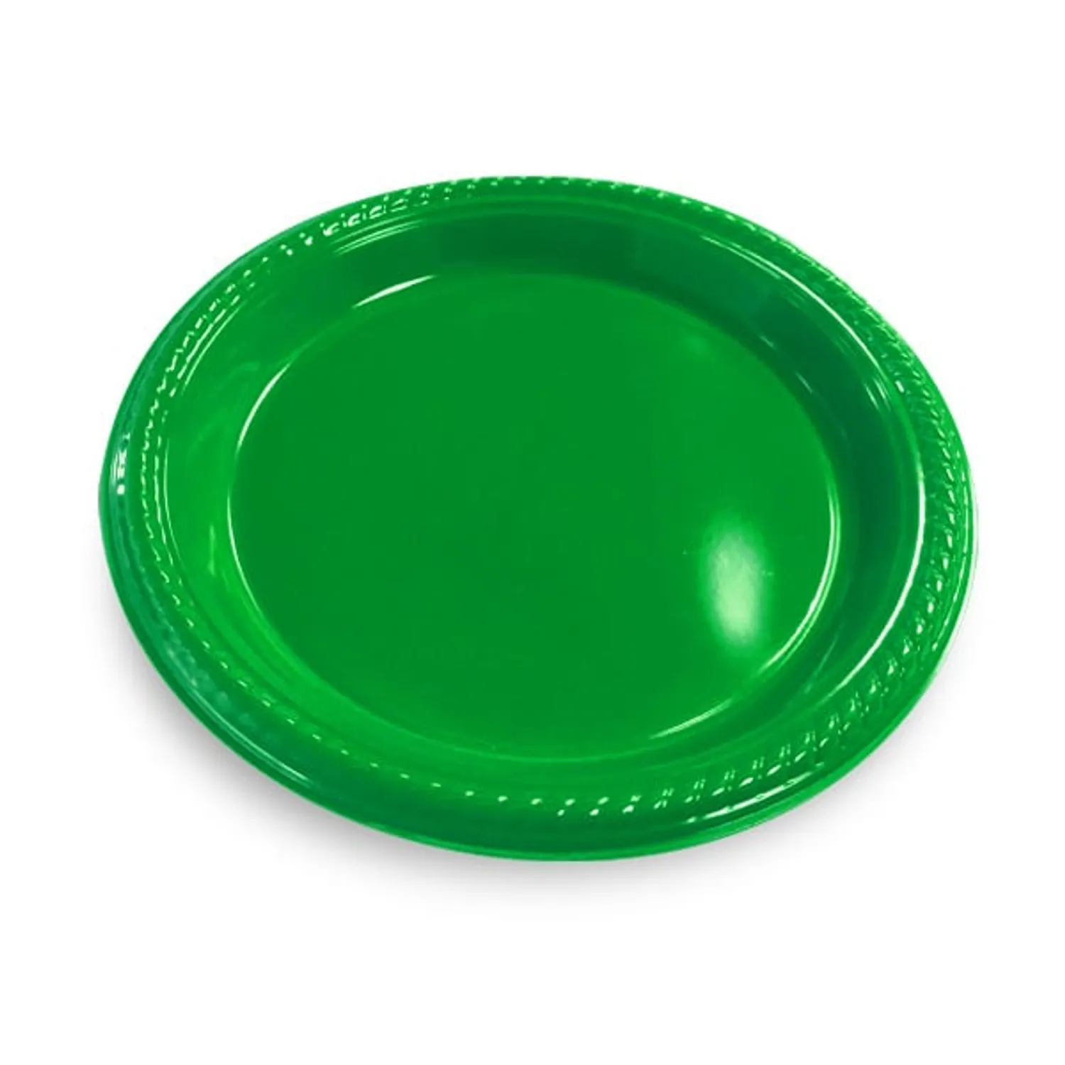 PLATO 7 PLASTICO VERDE X10 UNI - 1