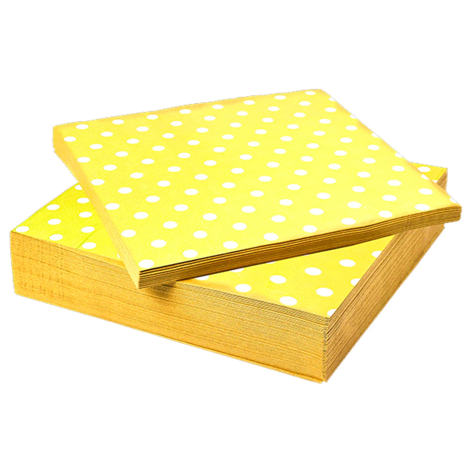 SERVILLETA POLKA AMARILLO 33X33 X20 UNI - 1