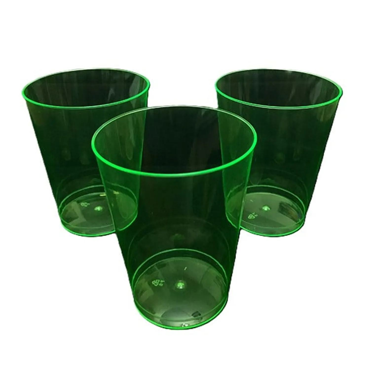 VASO ACRILICO 230 ML NEON VERDE X10 PCS X1 UNI - 1