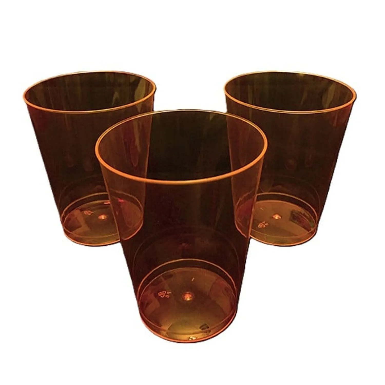 VASO ACRILICO 230 ML NEON NARANJO X10 PCS X1 UNI - 1