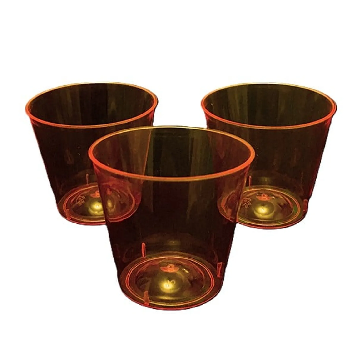 VASO SHOT ACRILICO NEON NARANJO X30 PCS X1 UNI - 1