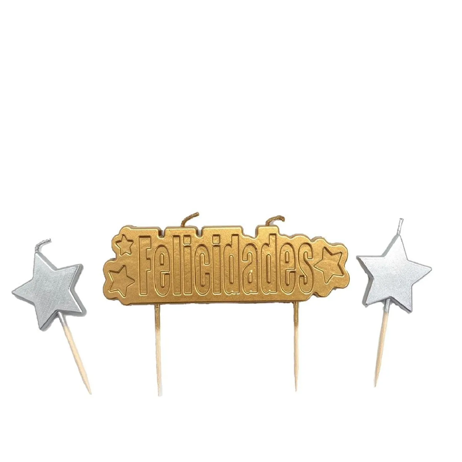 VELA FELICIDADES DORADO X1 UNI - 1