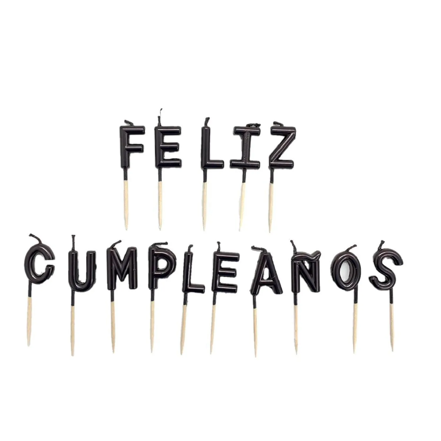 VELA FELIZ CUMPLEANOS NEGRO X1 UNI - 1