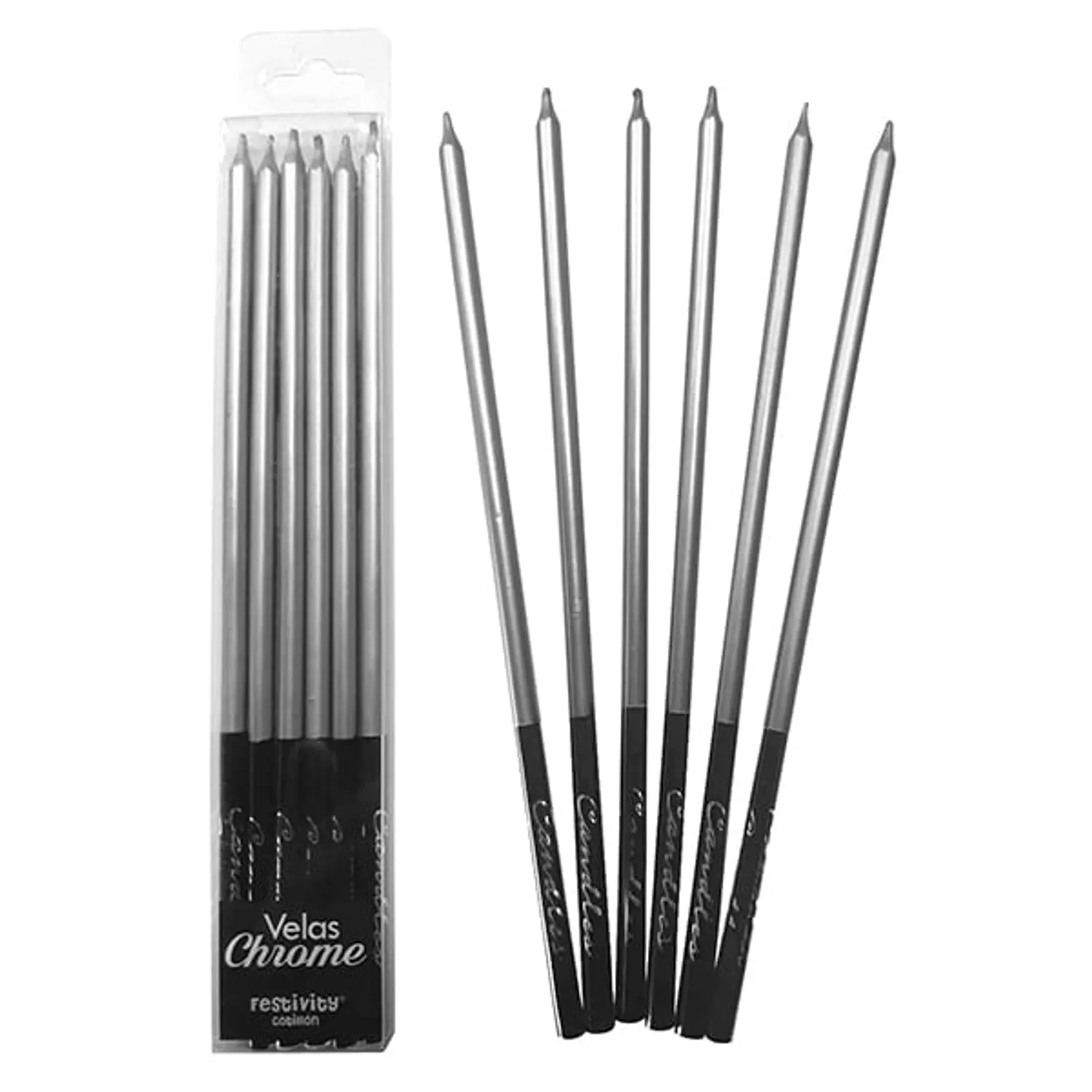 VELA CHROME PLATEADA X6 UNI - 1