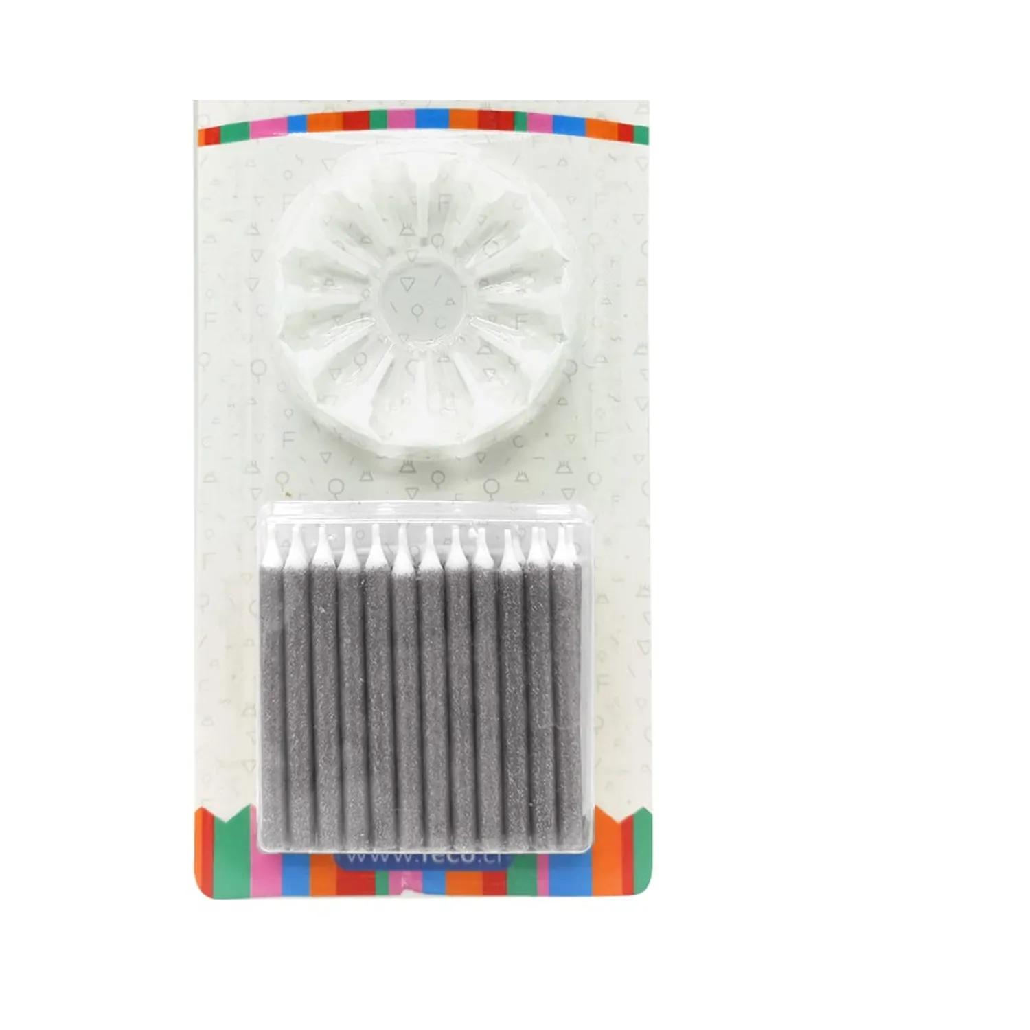 VELA GLITTER PLATEADO X24 - 1