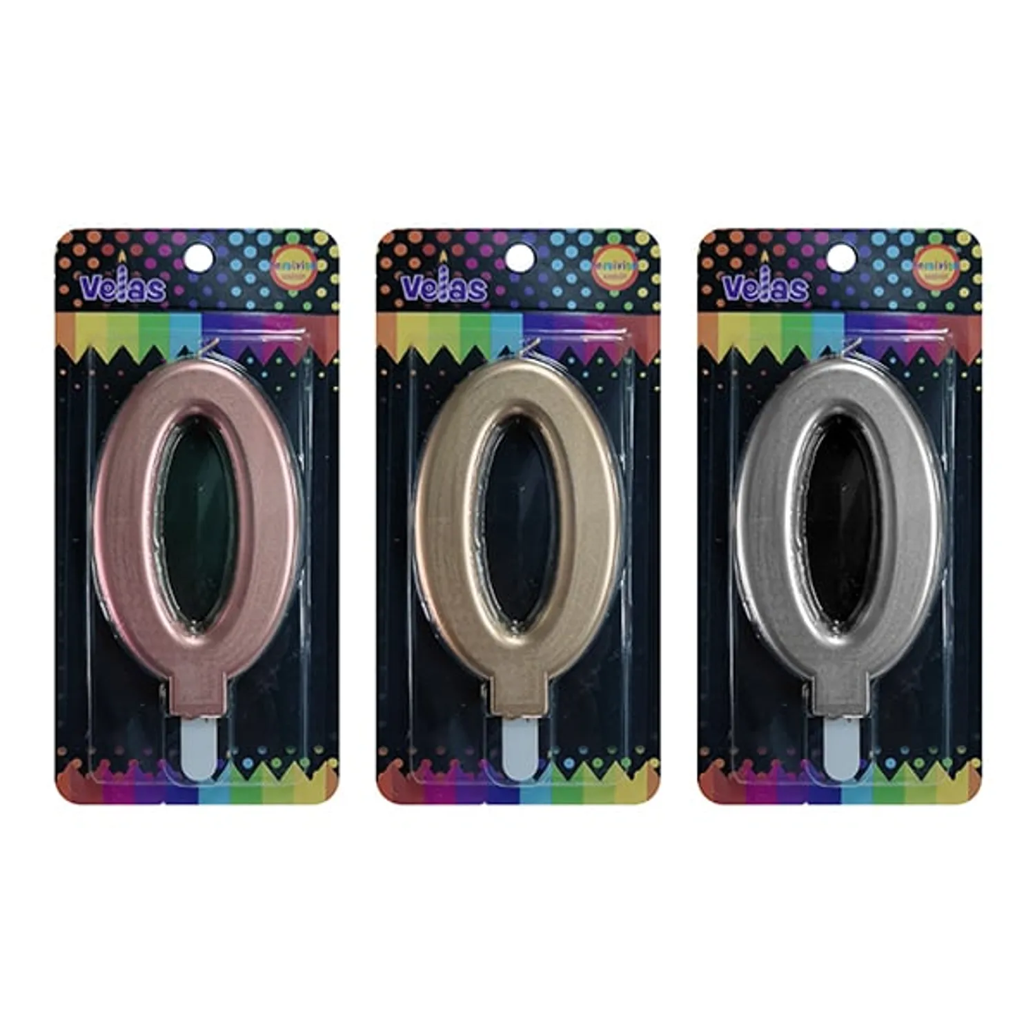 VELA NUMERAL GIGANTE METALLIC N0 X1 UNI - 1