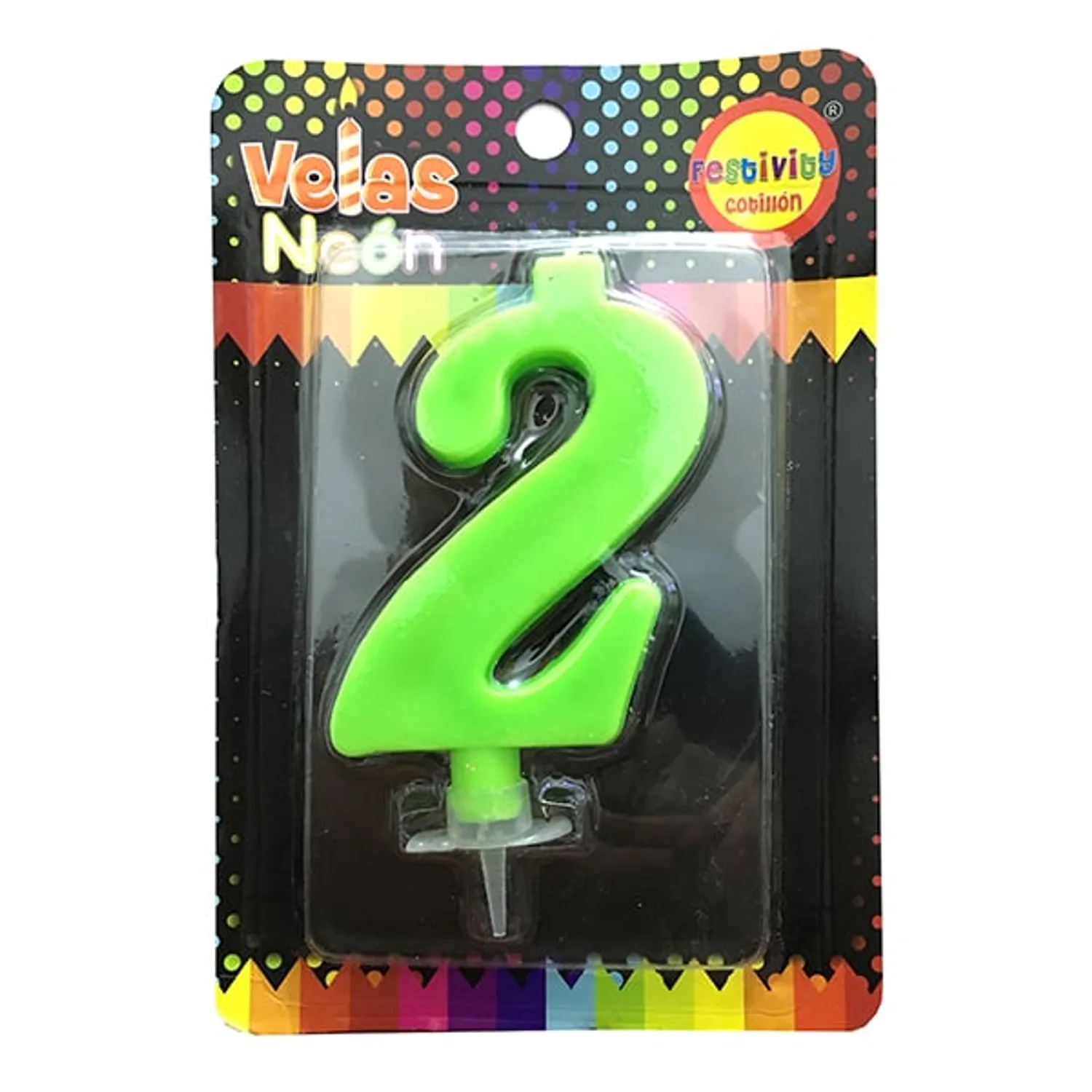 VELA NUMERAL NEON GIGANTE N? 2 X1 UNI - 1