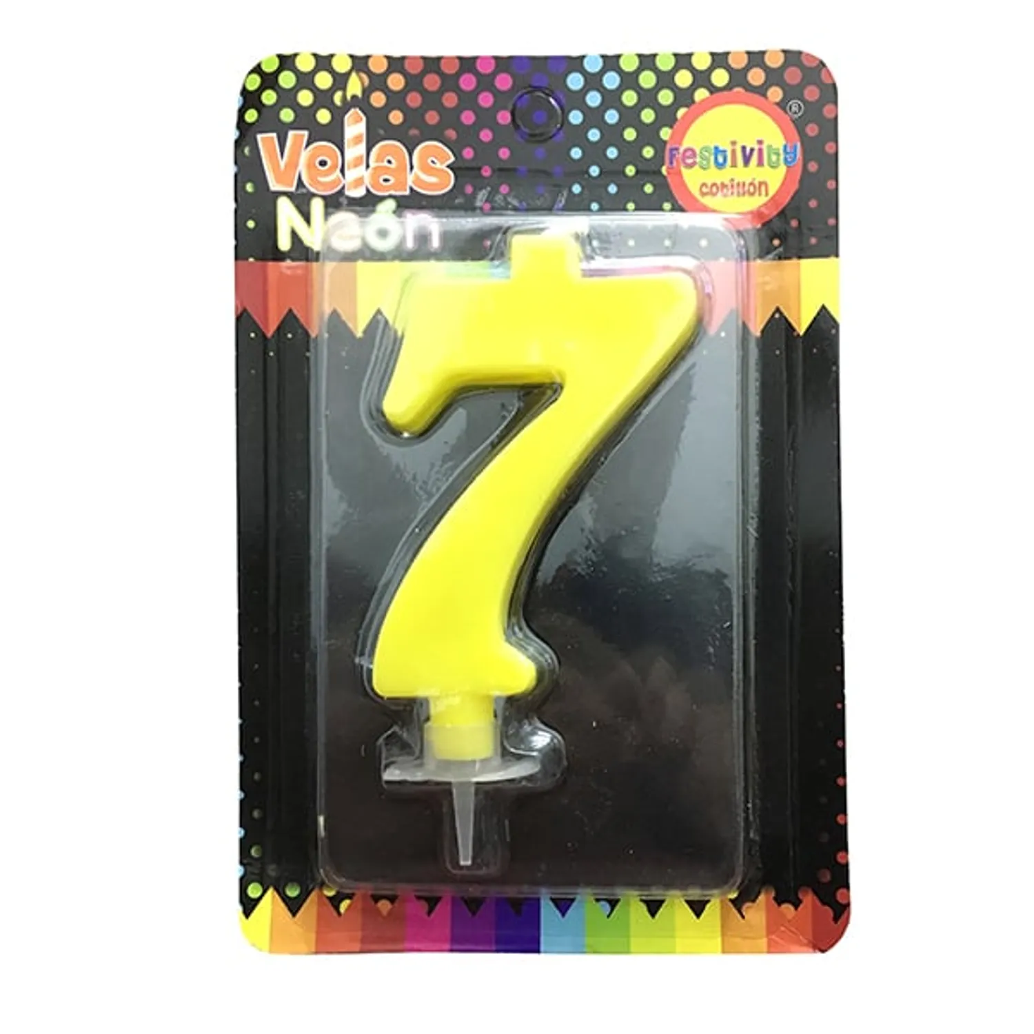 VELA NUMERAL NEON GIGANTE N? 7 X1 UNI - 1