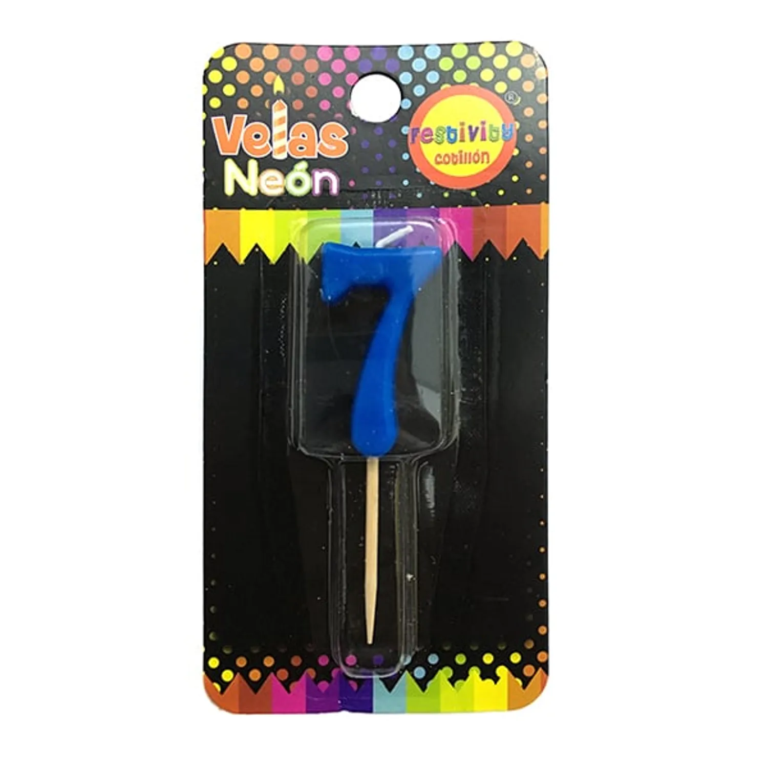 VELA NUMERAL STICK NEON N? 7 X1 UNI - 1