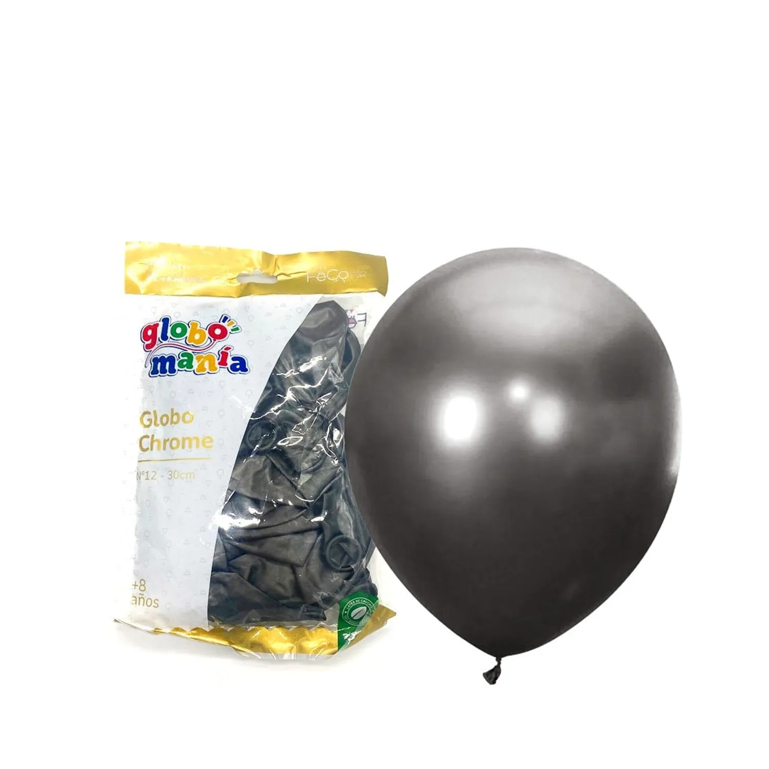 GLOBO 12 CHROME NEGRO X25 UNID - 1