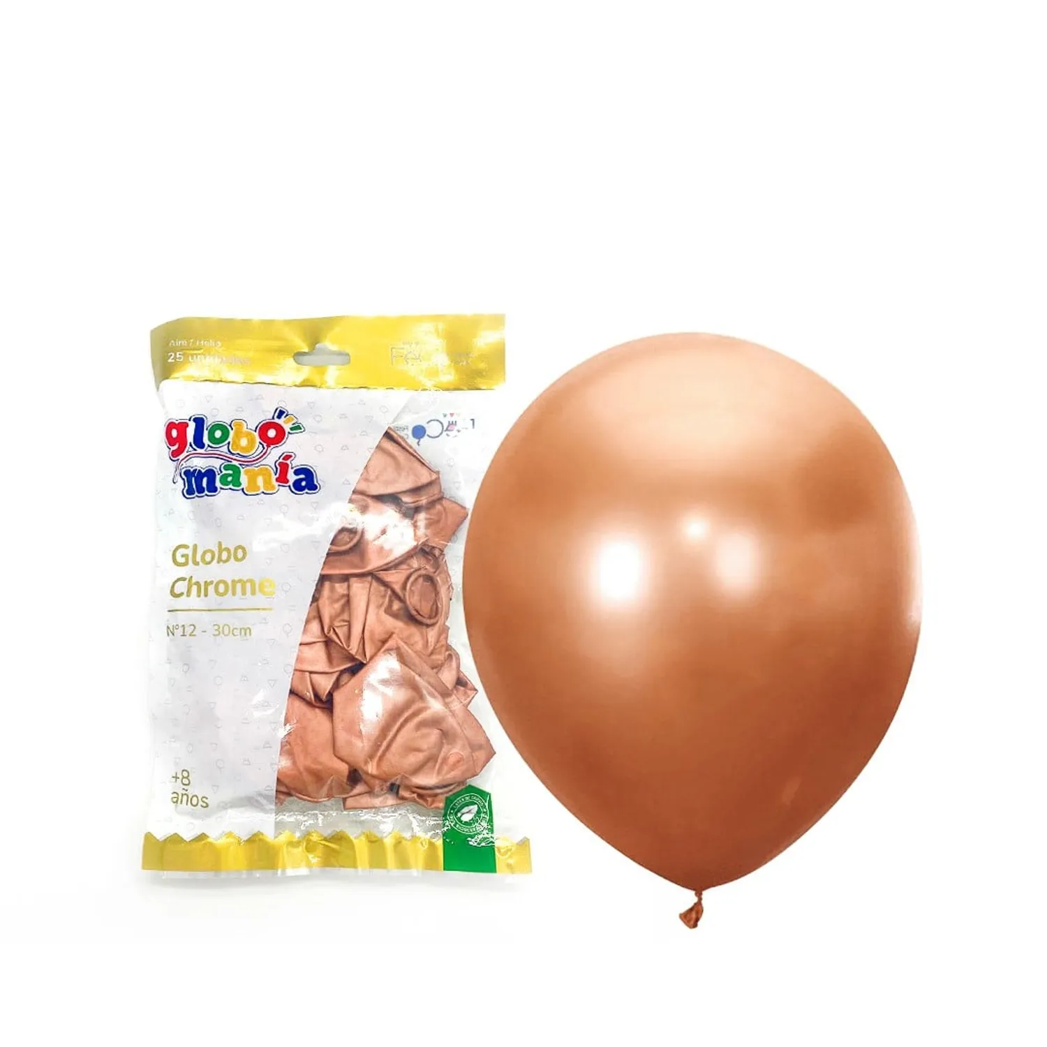 GLOBO 12 CHROME ROSE GOLD X25 UNID - 1