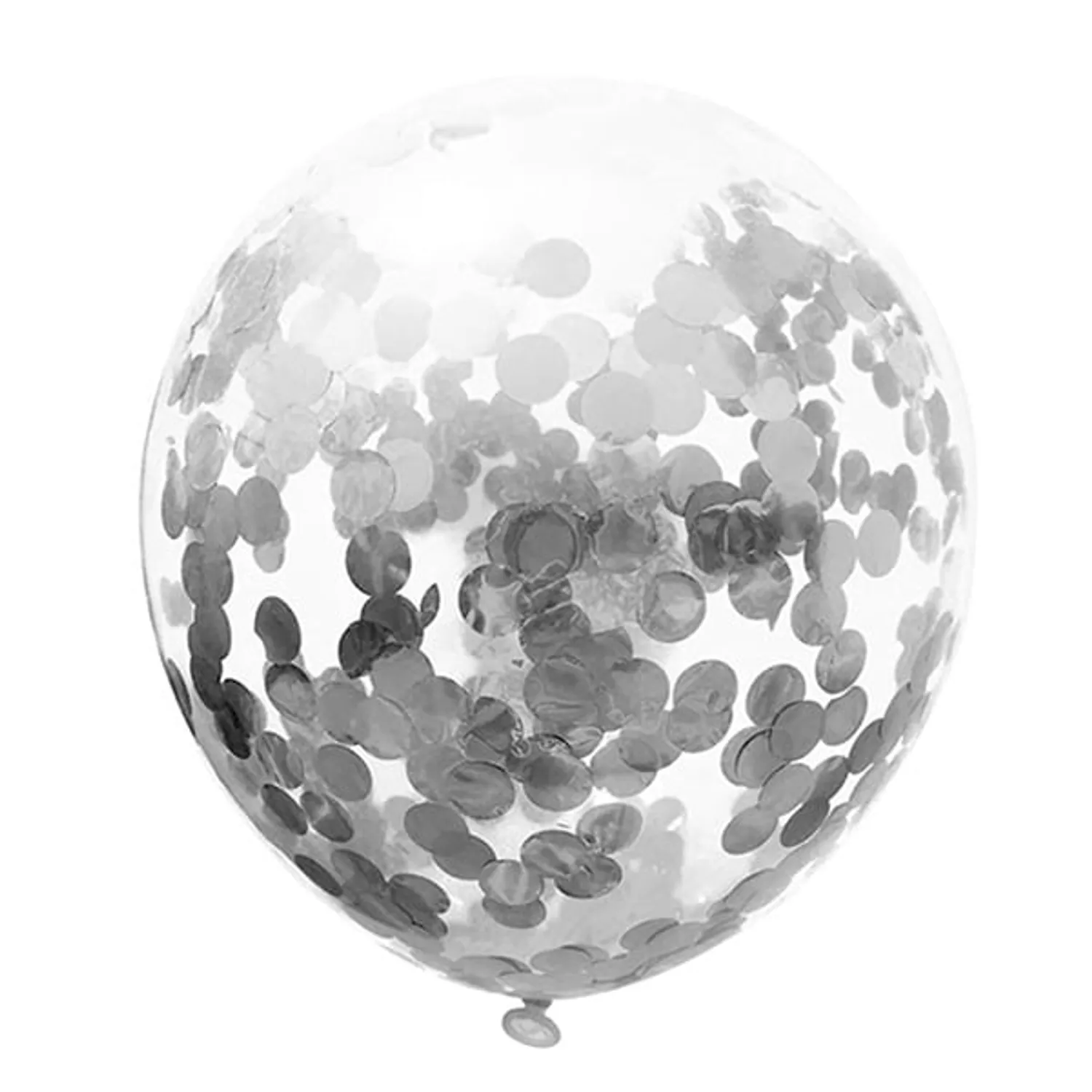 GLOBO 12' CONFETTI PLATEADO X12 UNI - 1