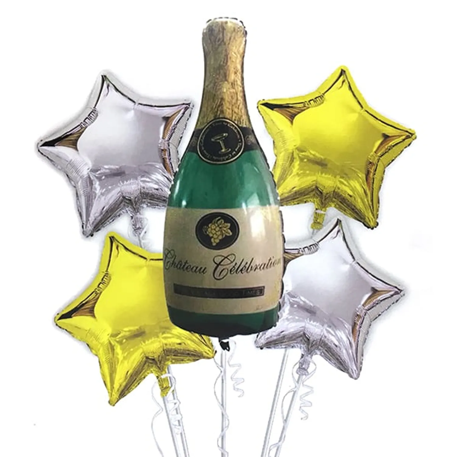 GLOBO METALICO SET CHAMPA?A 5 PCS - 1