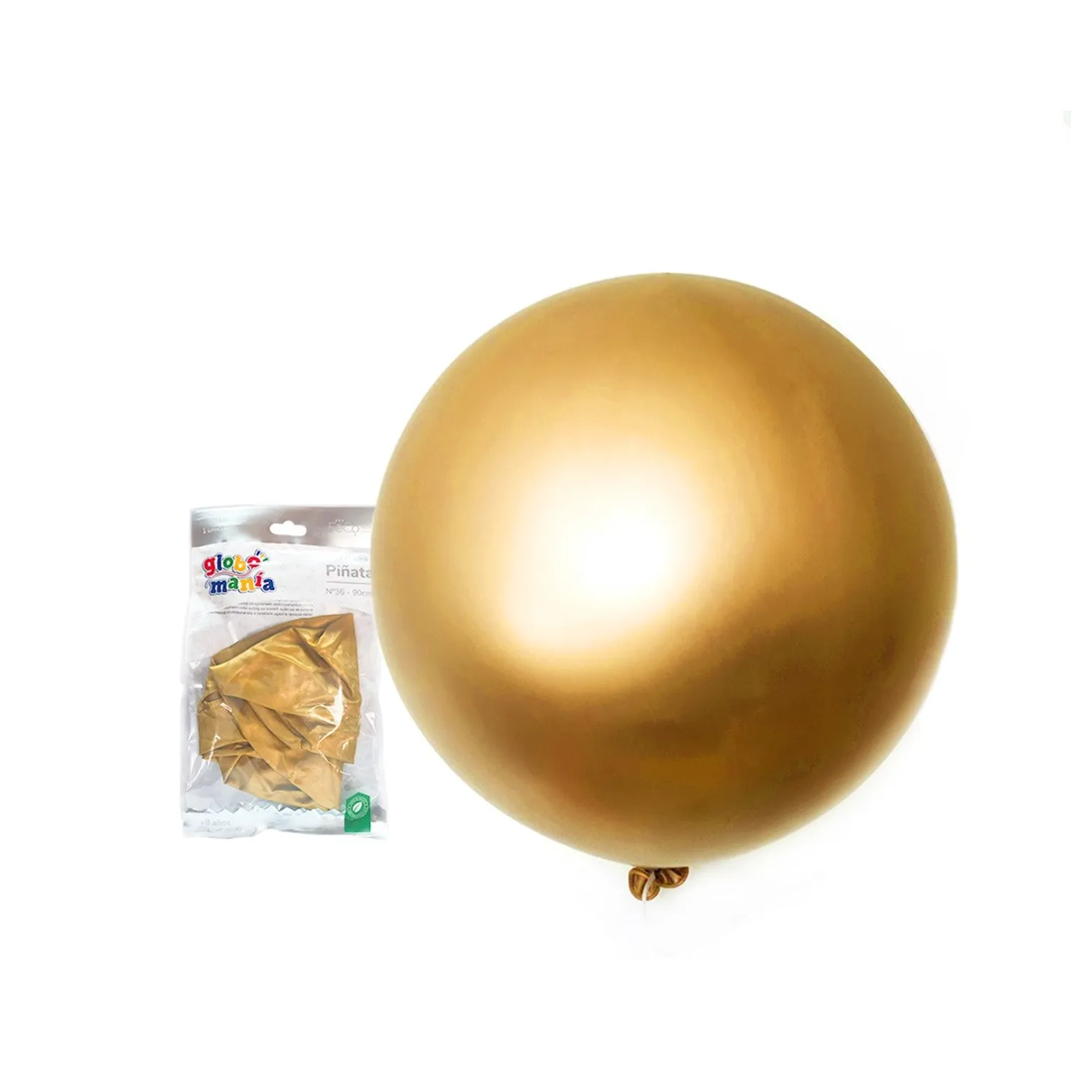 GLOBO PINATA R36 CHROME DORADO X1 UNI - 1