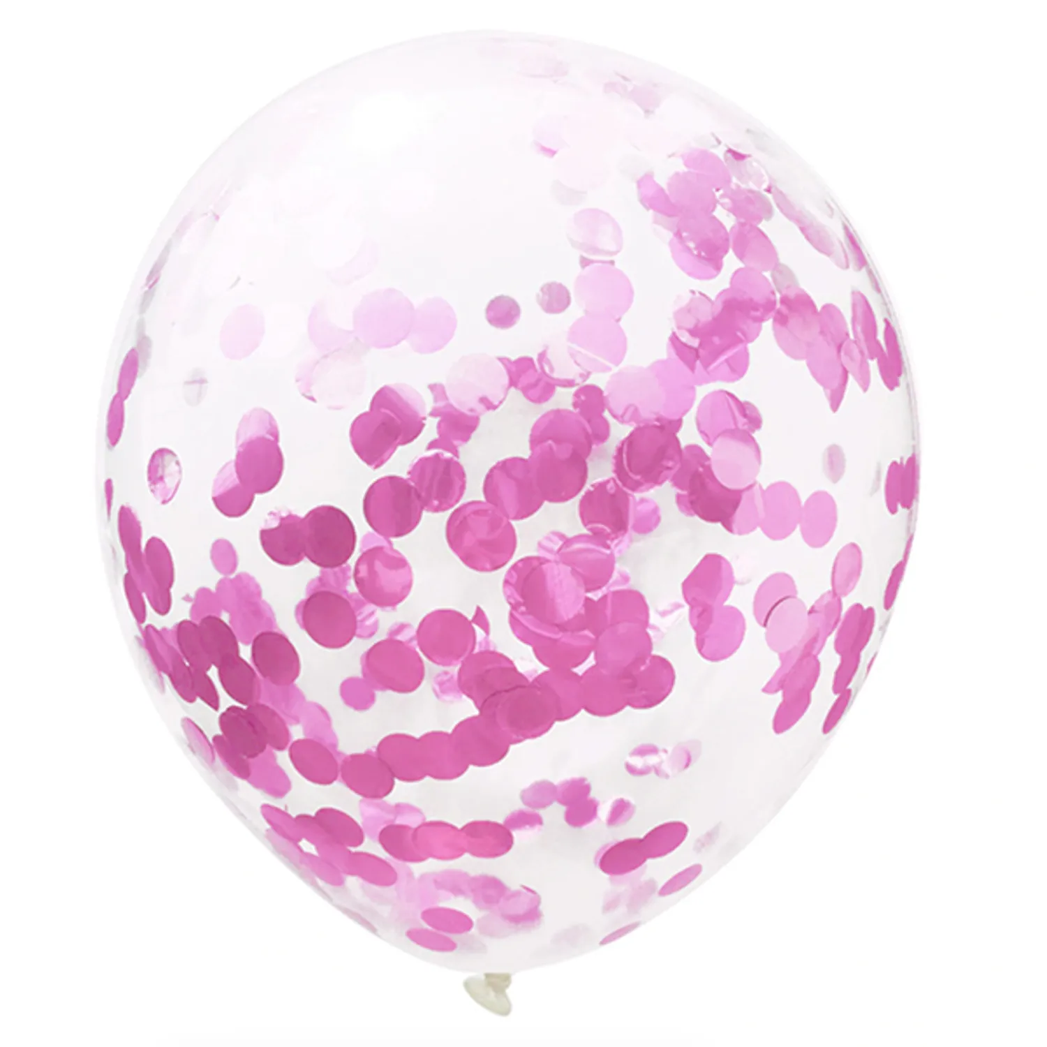 GLOBO 12 CONFETTI ROSADO X12 UNI - 1