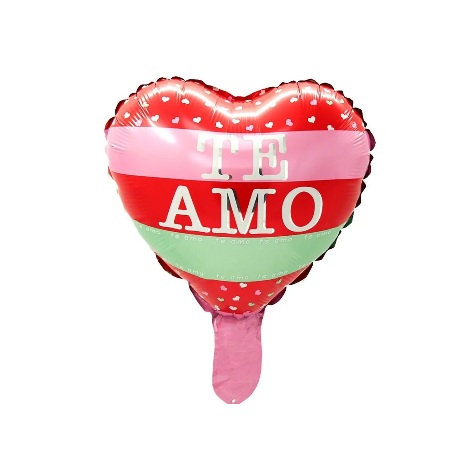 GLOBO METALICO 10 TE AMO LINEAS X50 UNI - 1