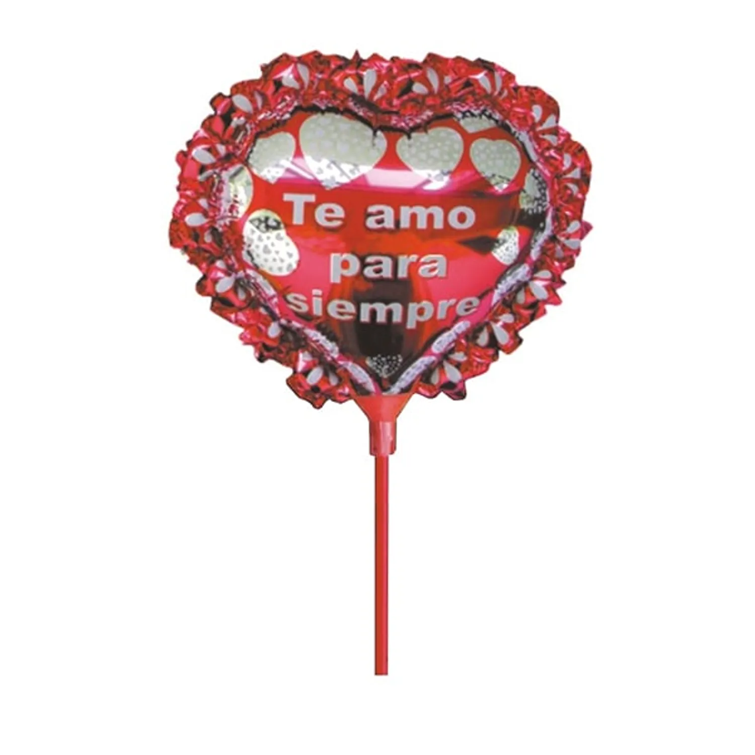 GLOBO METALICO 14.5 CORAZON TE AMO PARA SIEMPRE ROJO X1 UNI - 1