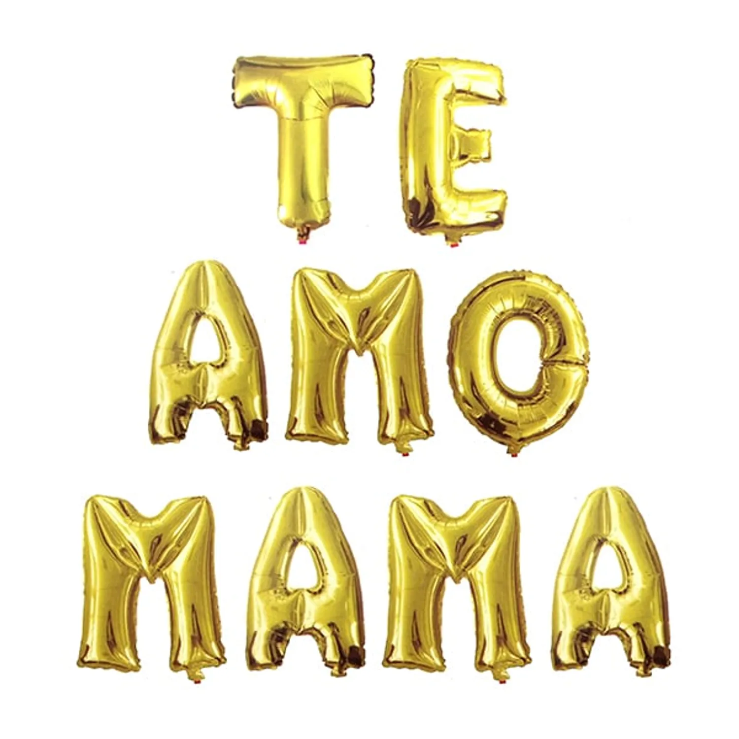 GLOBO METALICO 16 TE AMO MAMA DORADO X1 UNI - 1