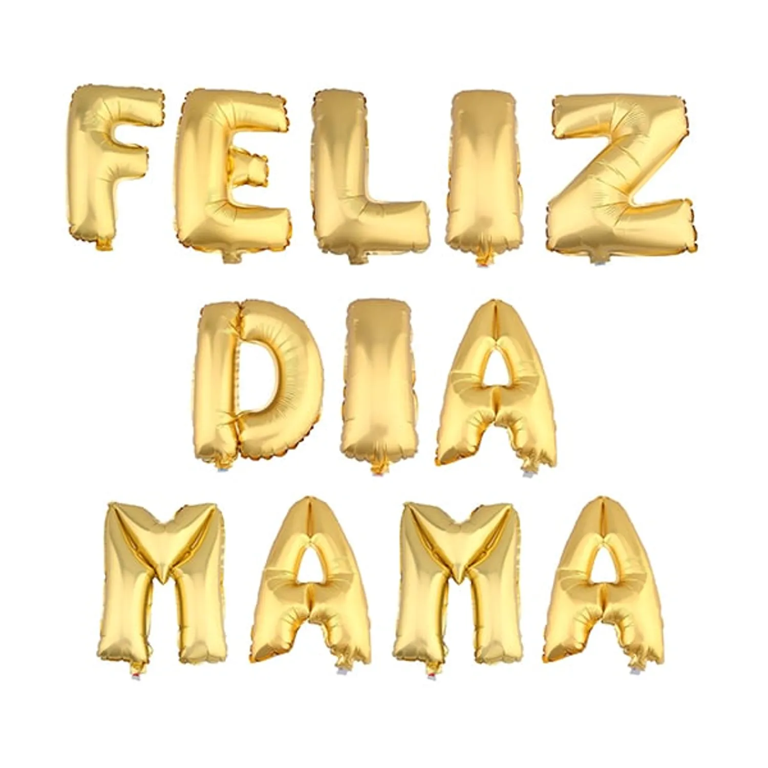 GLOBO METALICO 16' FELIZ DIA MAMA DORADO X1 UNI - 1