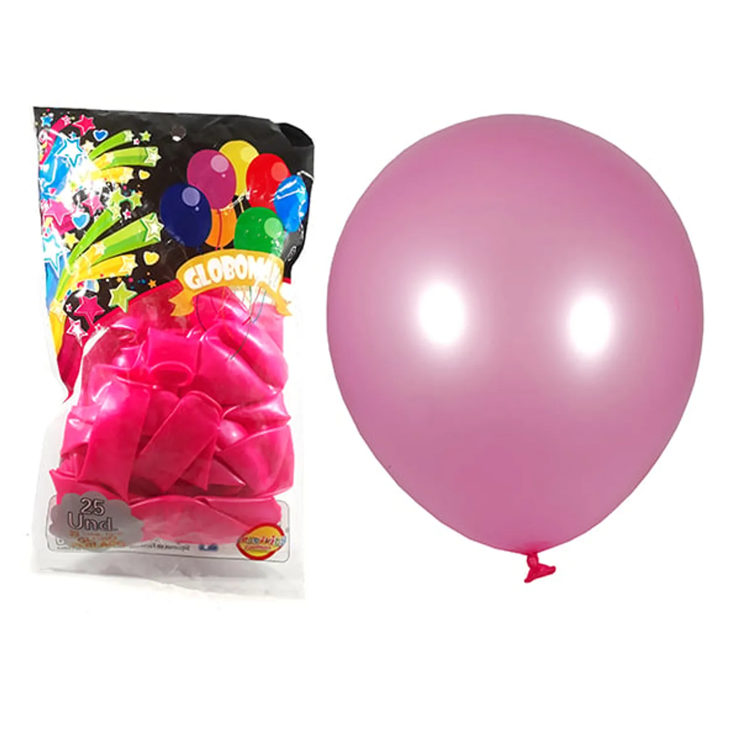 GLOBO 09 STANDARD PERLADO ROSADO X 25 UNI - 1
