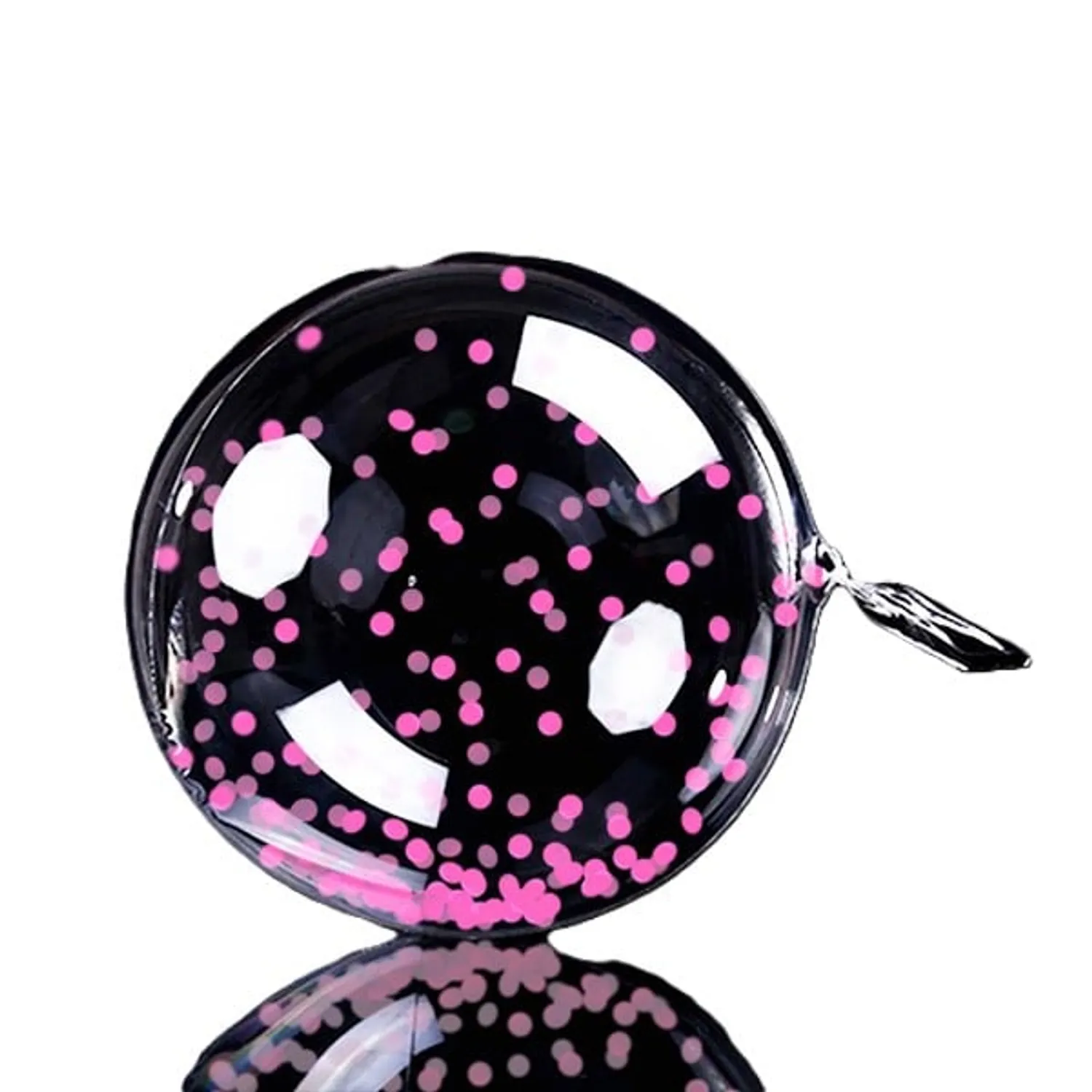 GLOBO BURBUJA 18 CONFETTI ROSADO X1 UNI - 1