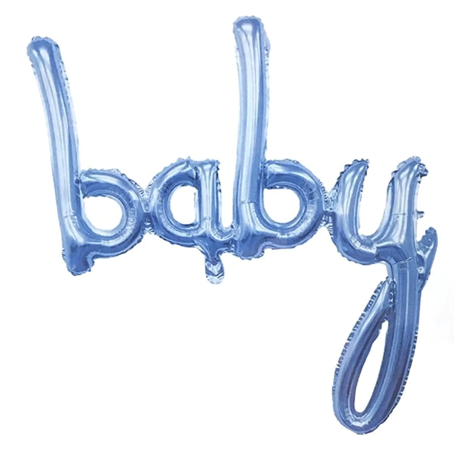 GLOBO METALICO BABY SHOWER CELESTE X1 UNI - 1