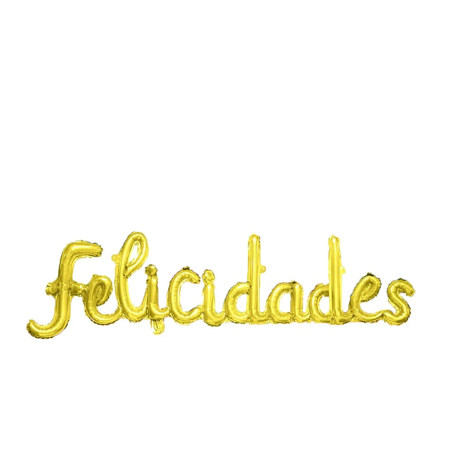 GLOBO METALICO FELICIDADES CURSIVO DORADO X1 UNI - 1