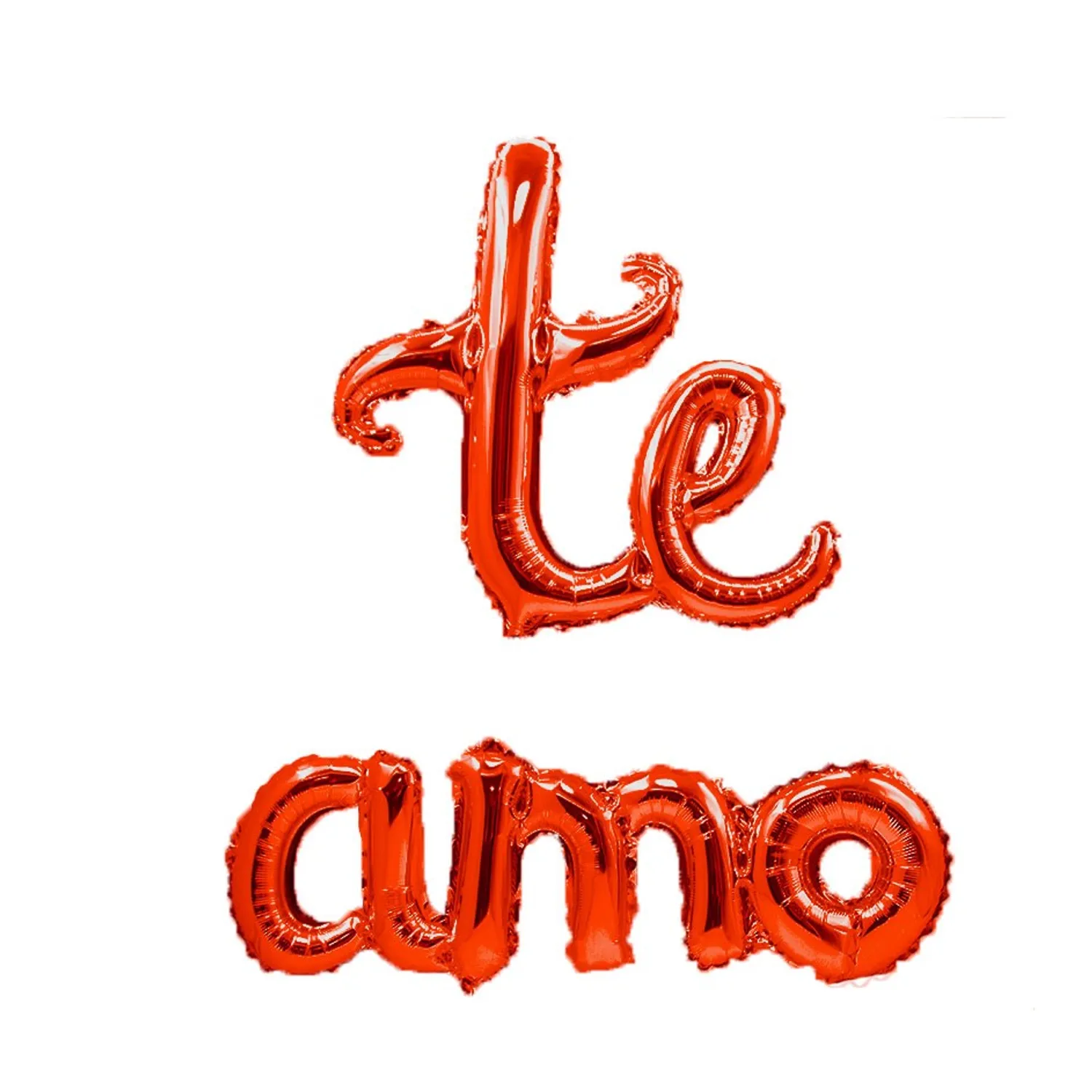 GLOBO METALICO TE AMO CURSIVO ROJO X1 UNI - 1