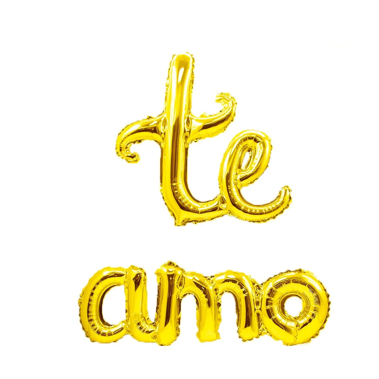 GLOBO METALICO TE AMO CURSIVO DORADO X1 UNI - 1