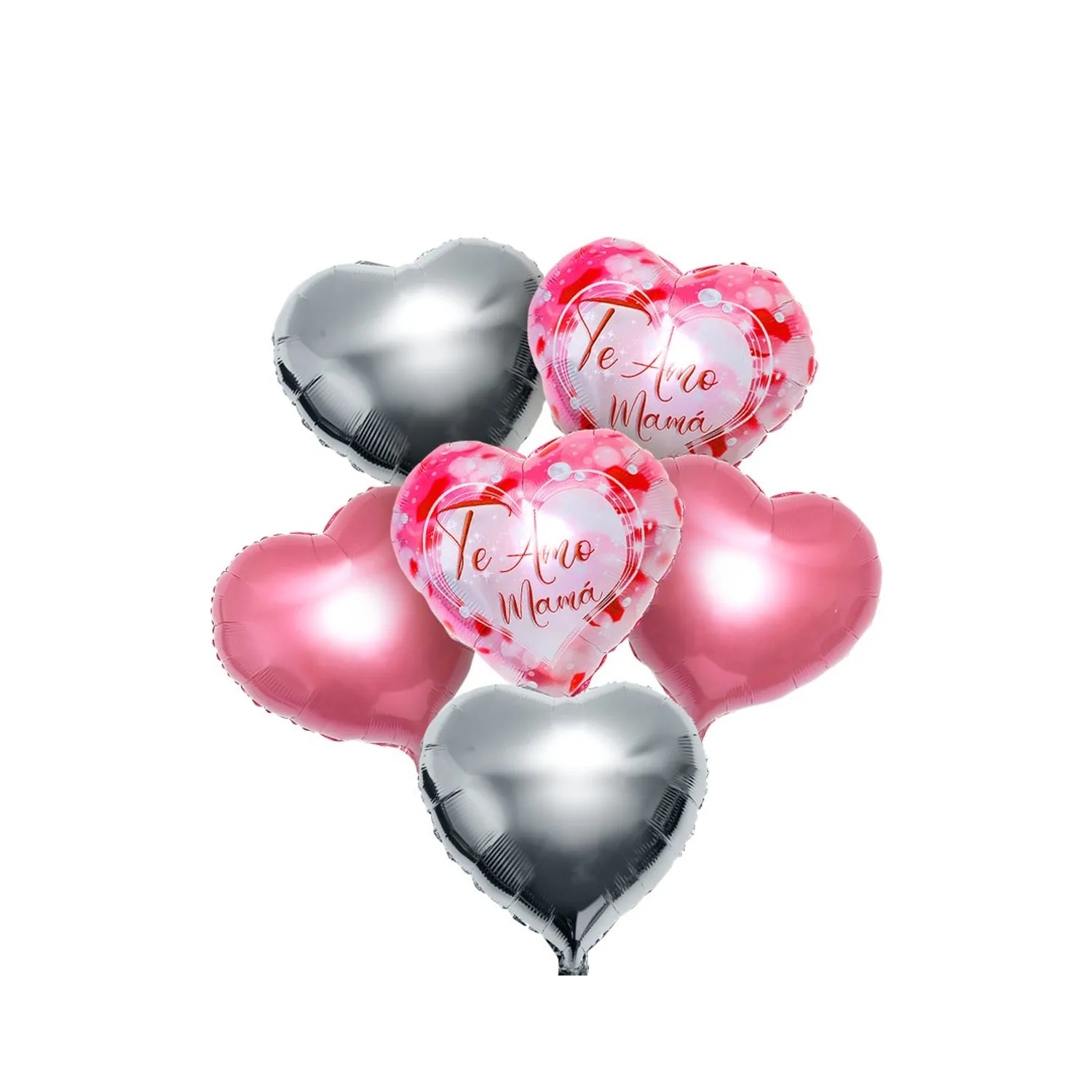 SET GLOBO METALICO TE AMO MAMA X1 SET - 1