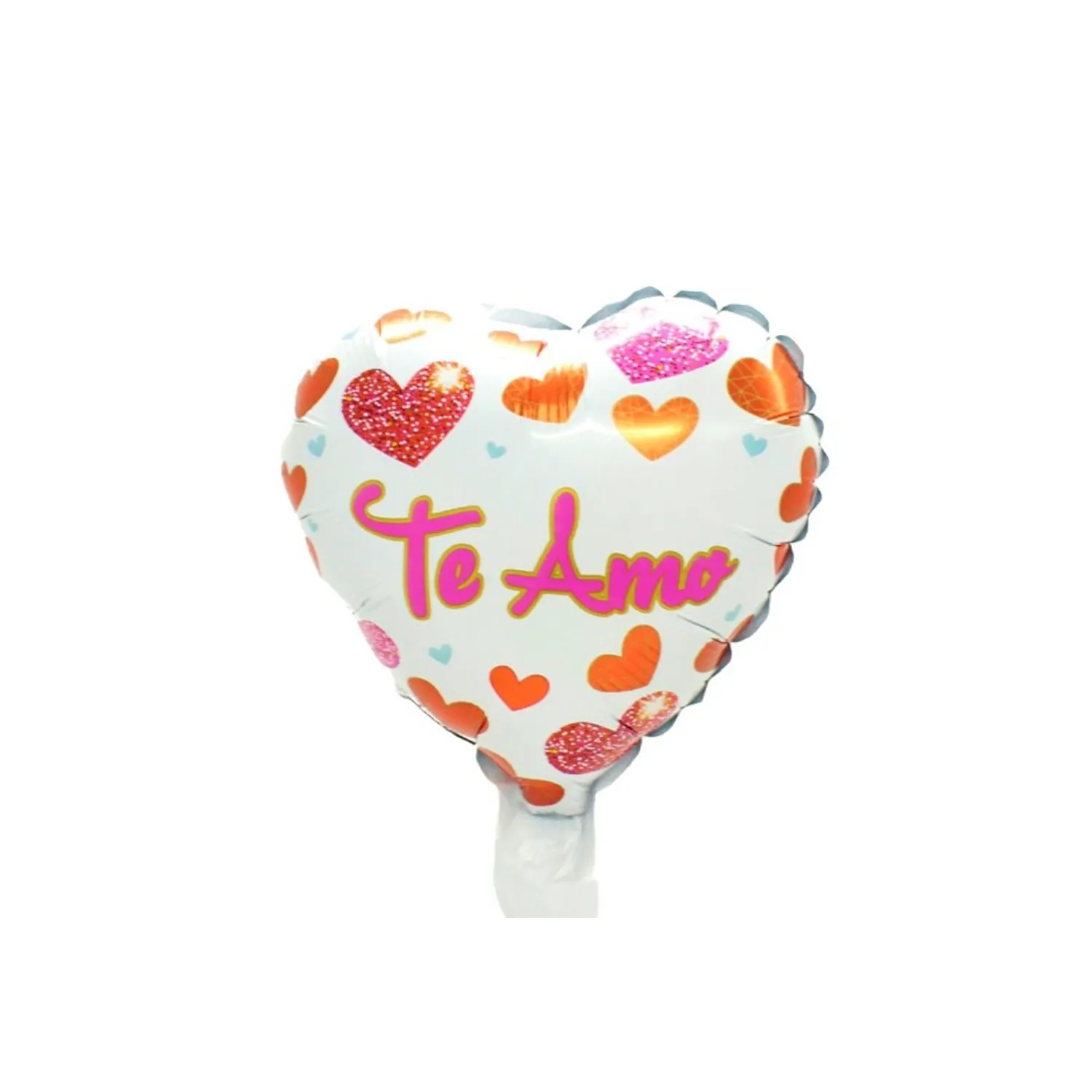 GLOBO METALICO 10 TE AMO BLANCO X50 UNI - 1