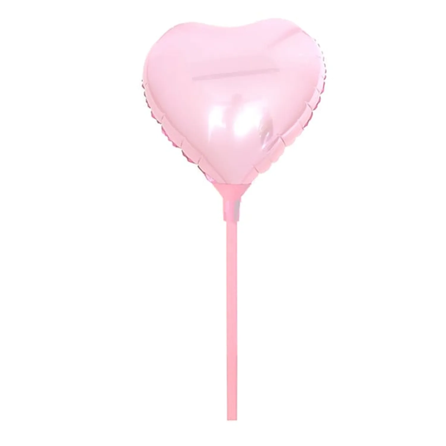 GLOBO METALICO 8.5 CORAZON ROSADO X1 UNI - 1