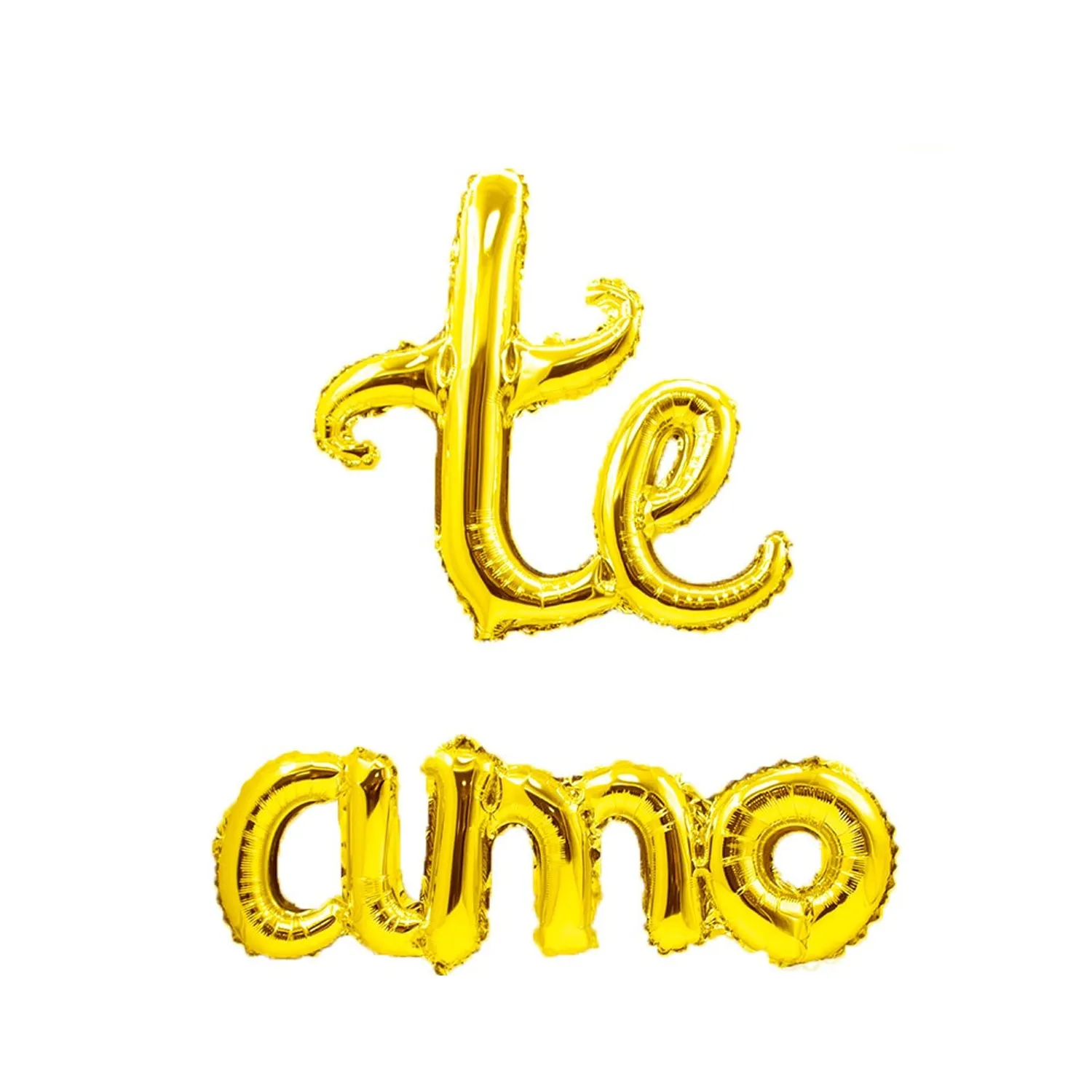 GLOBO METALICO TE AMO CURSIVO DORADO X1 UNI - 1
