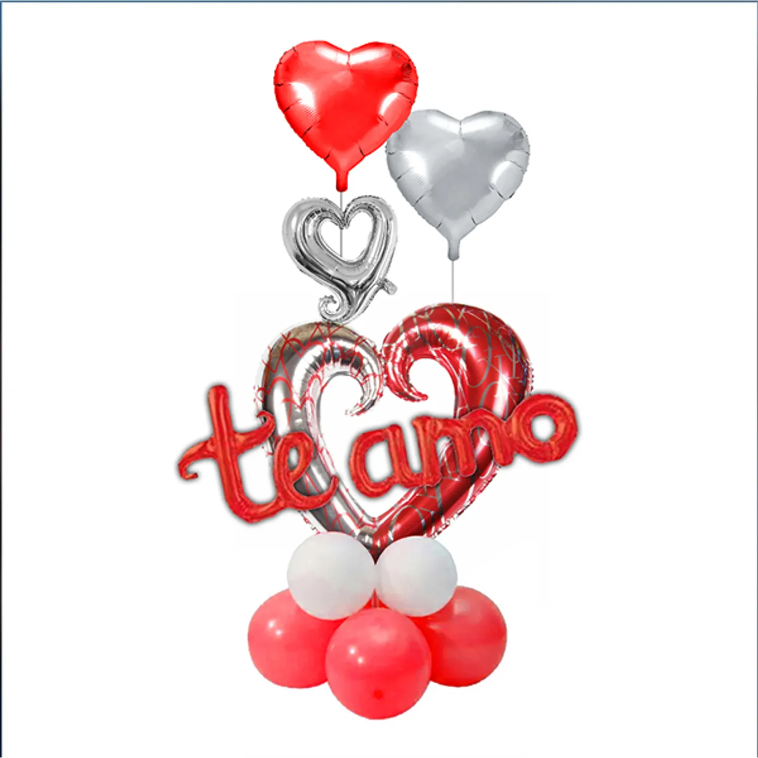 SET GLOBO METALICO TE AMO X 1 SET - 1