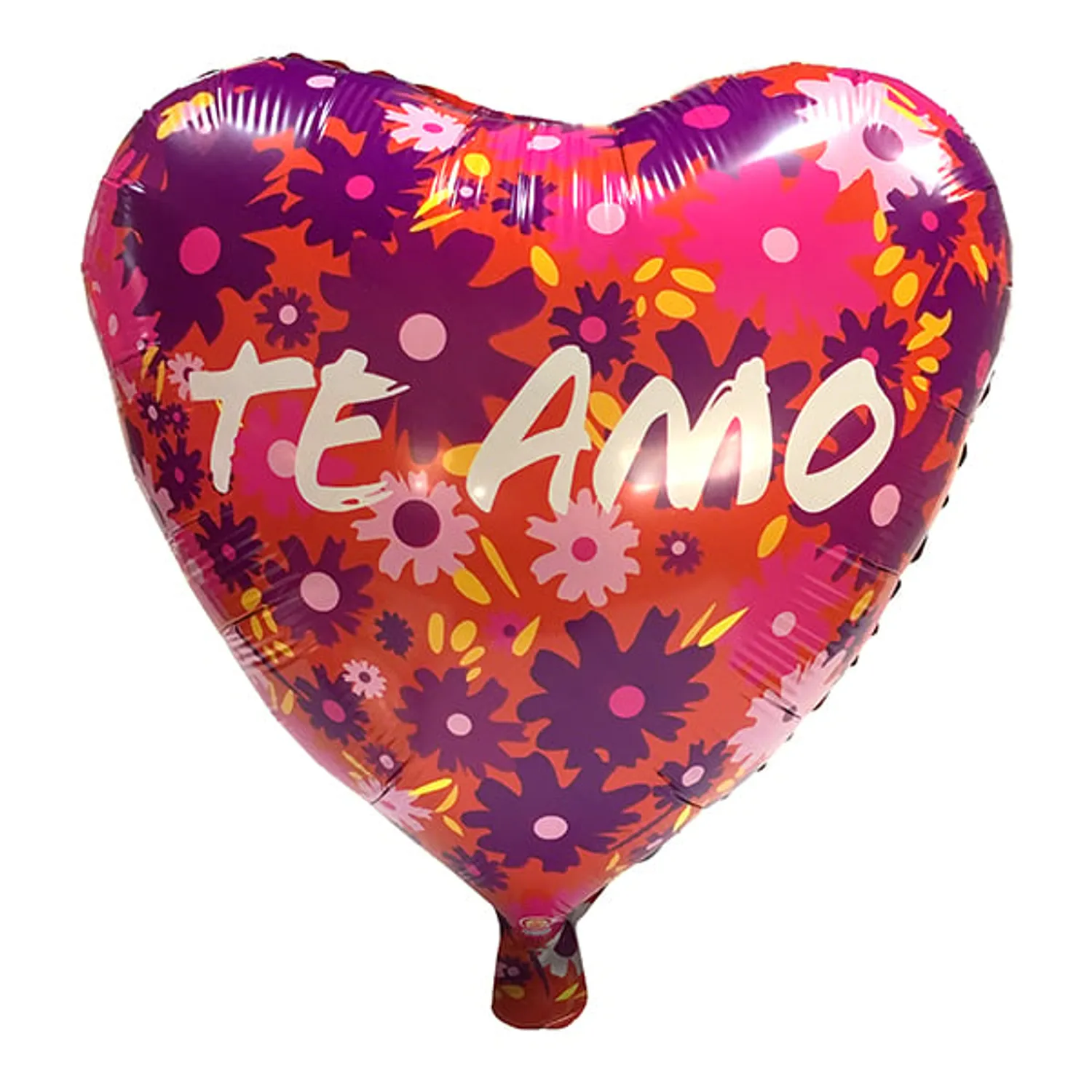 GLOBO METALICO 18 TE AMO FLORES X50 UNI - 1