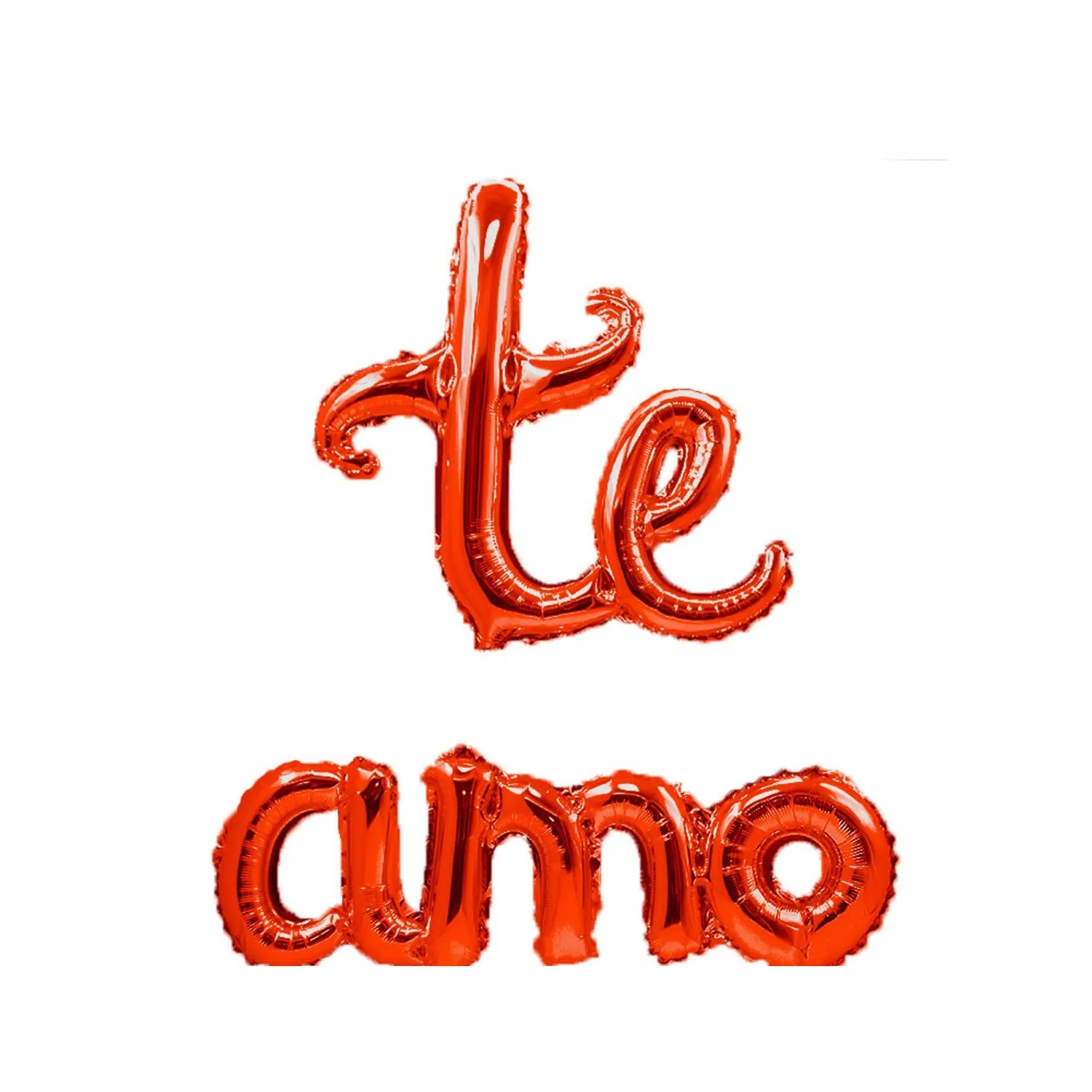 GLOBO METALICO TE AMO CURSIVO ROJO X1 UNI - 1