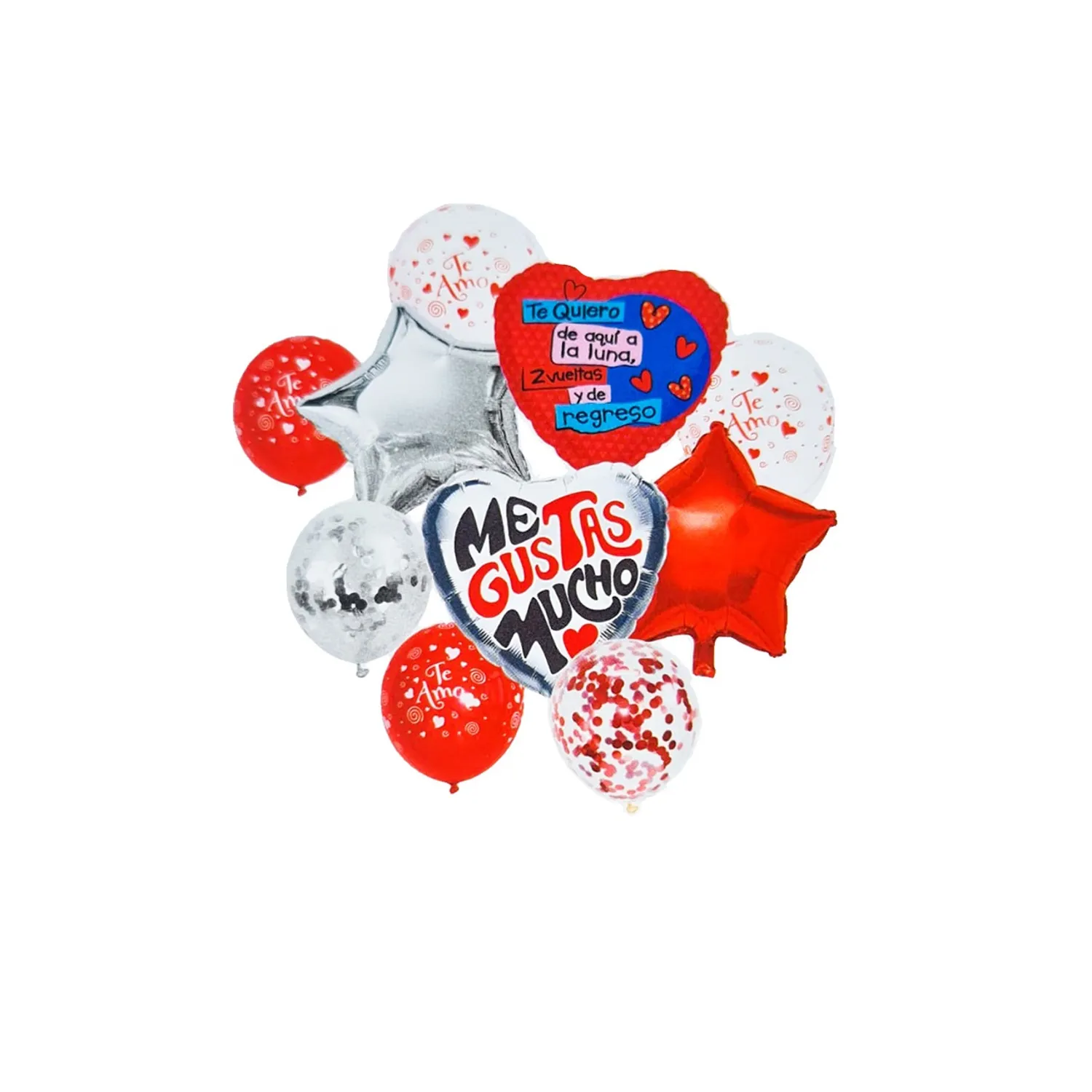 SET GLOBO METALICO ME GUSTAS MUCHO X1 SET - 1