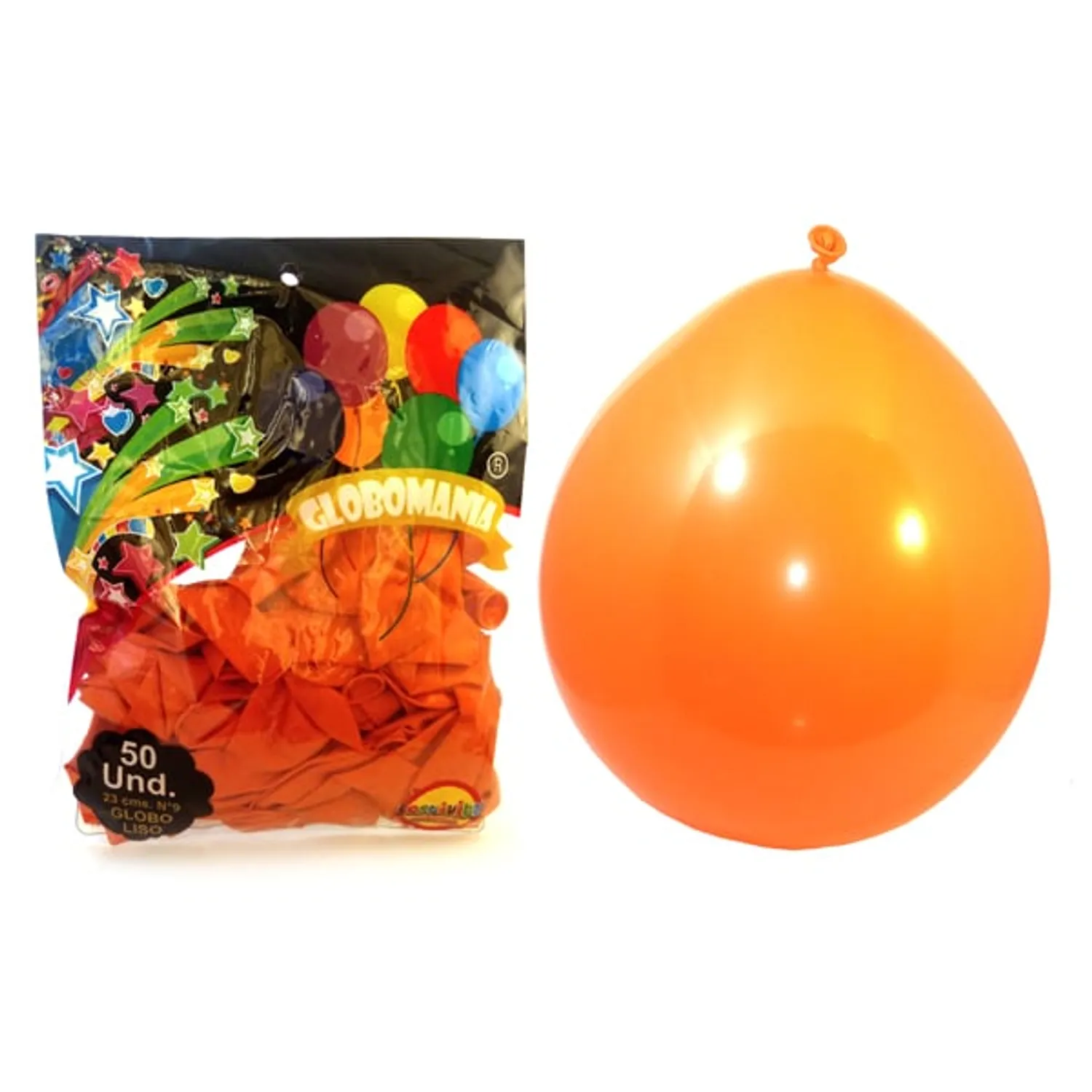 GLOBO 09 STANDARD A NARANJO X 50 UNI - 1